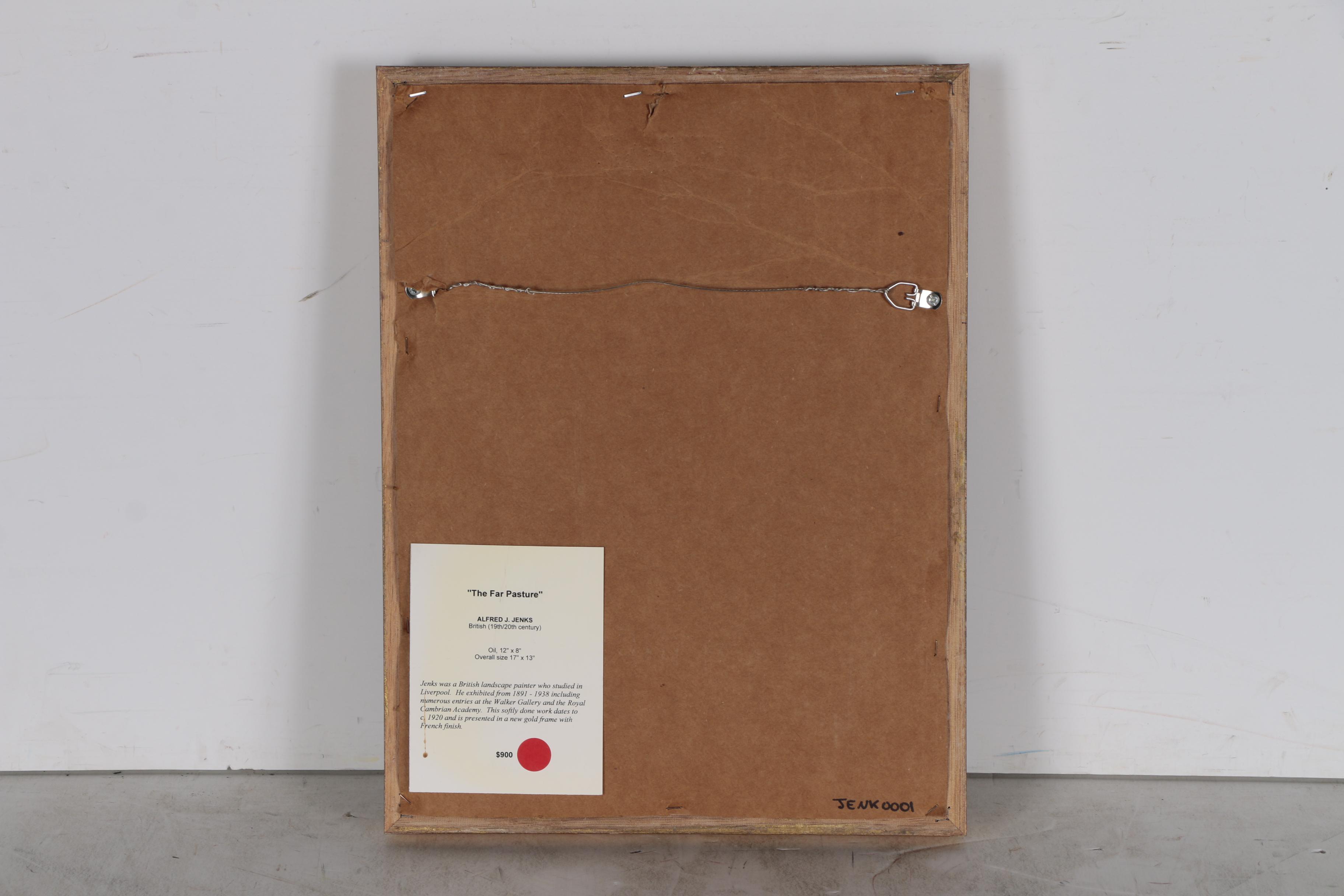 Alfred J. Jenks Landscape Oil Painting "The Far Pasture"