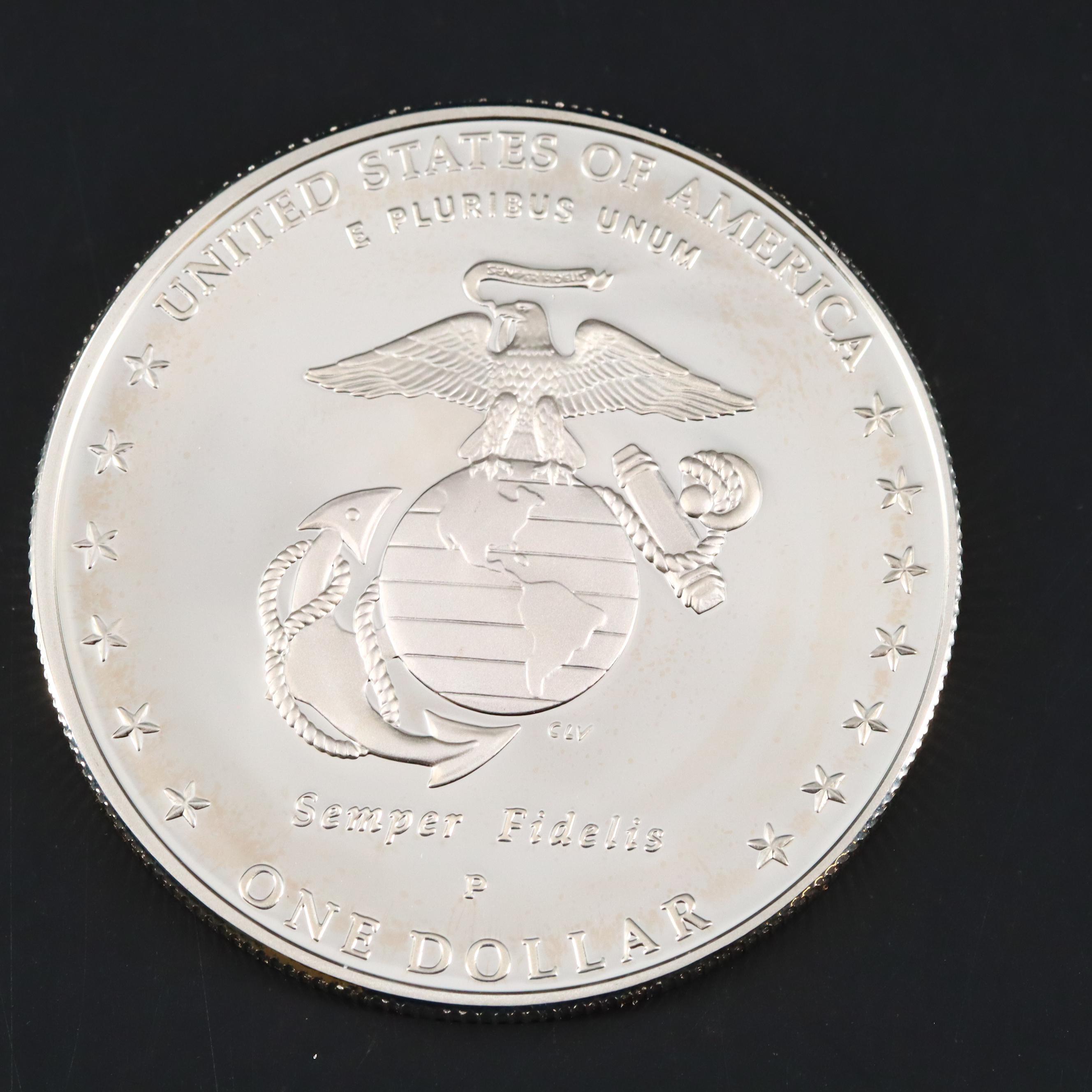 2005 Marine Corps 230th Anniversary Silver Proof Dollar