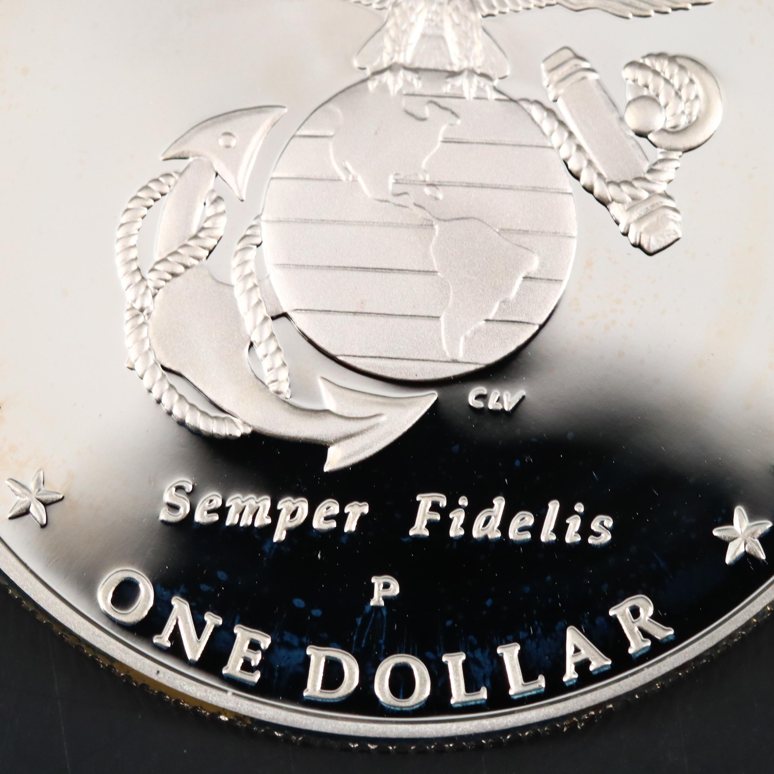 2005 Marine Corps 230th Anniversary Silver Proof Dollar