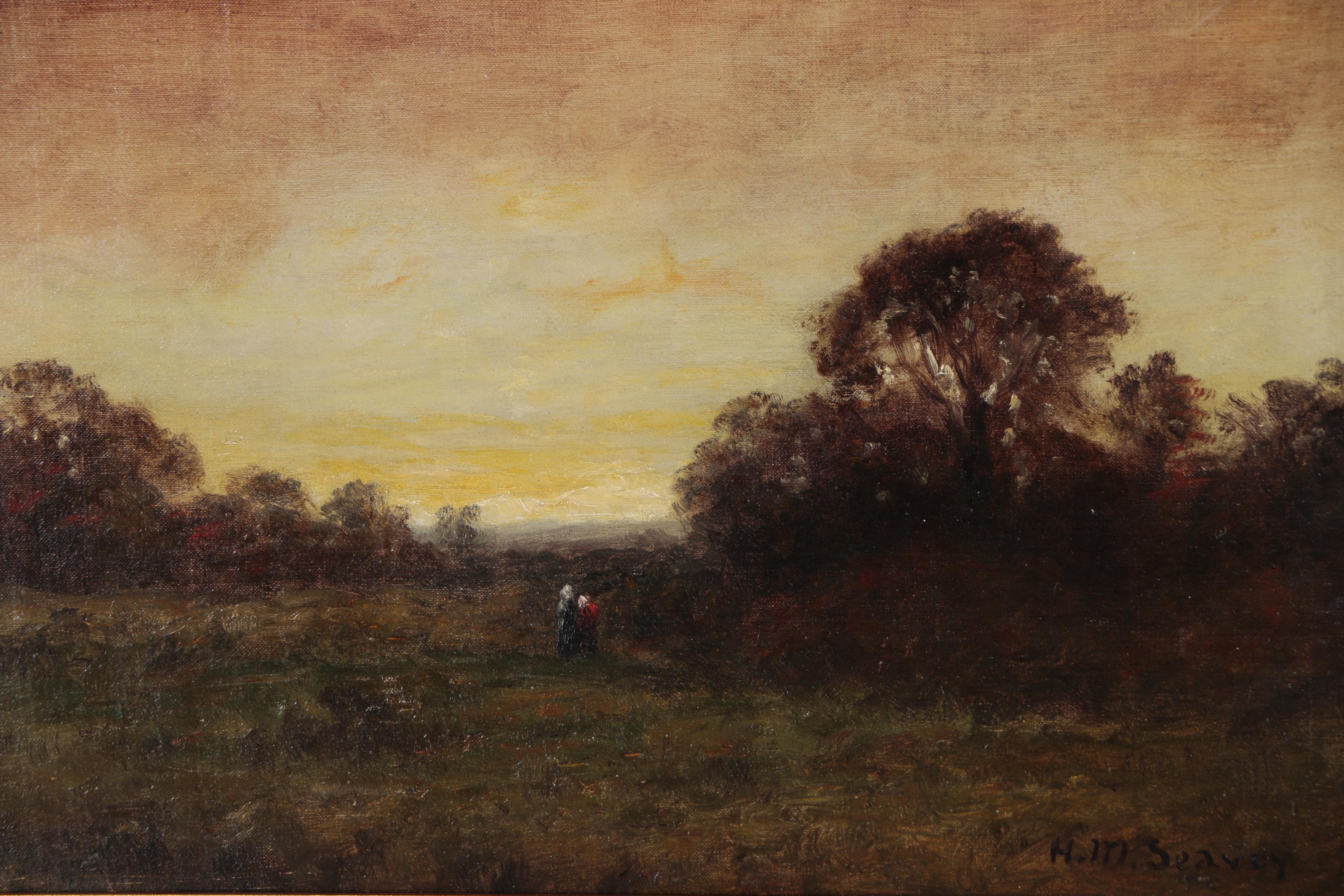 H.M. Seavey Oil Painting of Tonalist Landscape, 20th Century