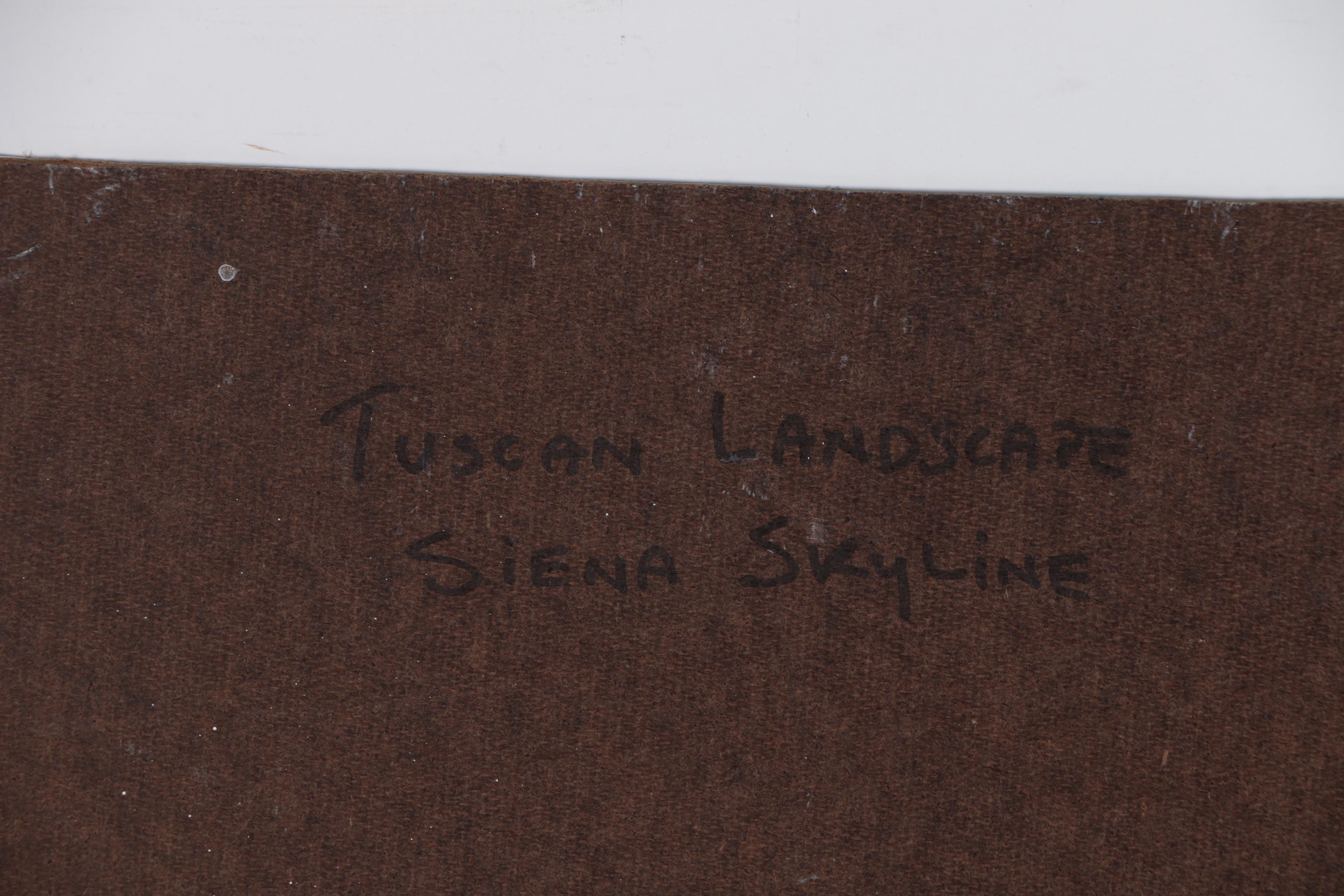 Nino Pippa Oil Painting "Tuscan Landscape - Siena Skyline"