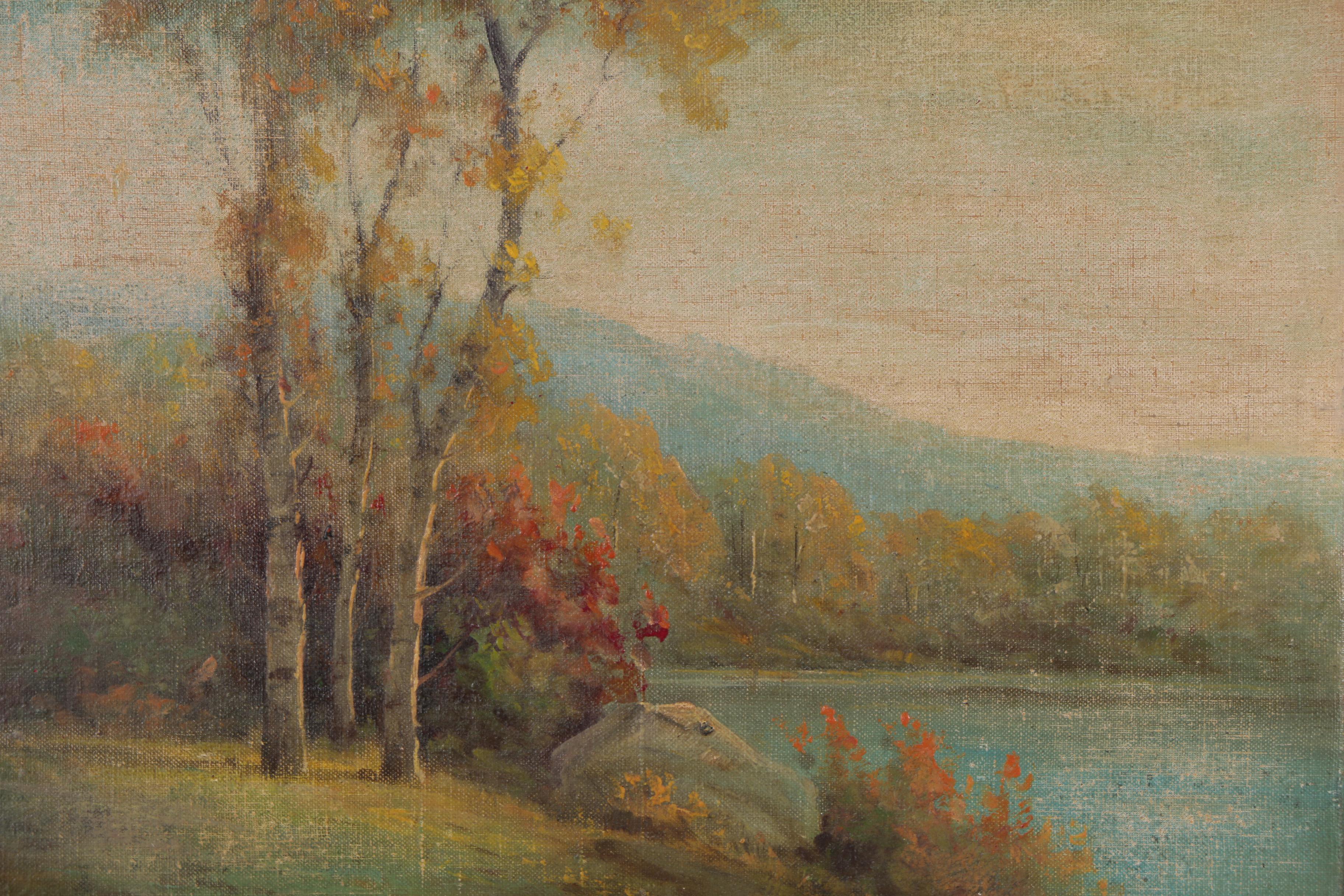 Howard Atkinson Landscape Study Oil Painting, Early 20th Century