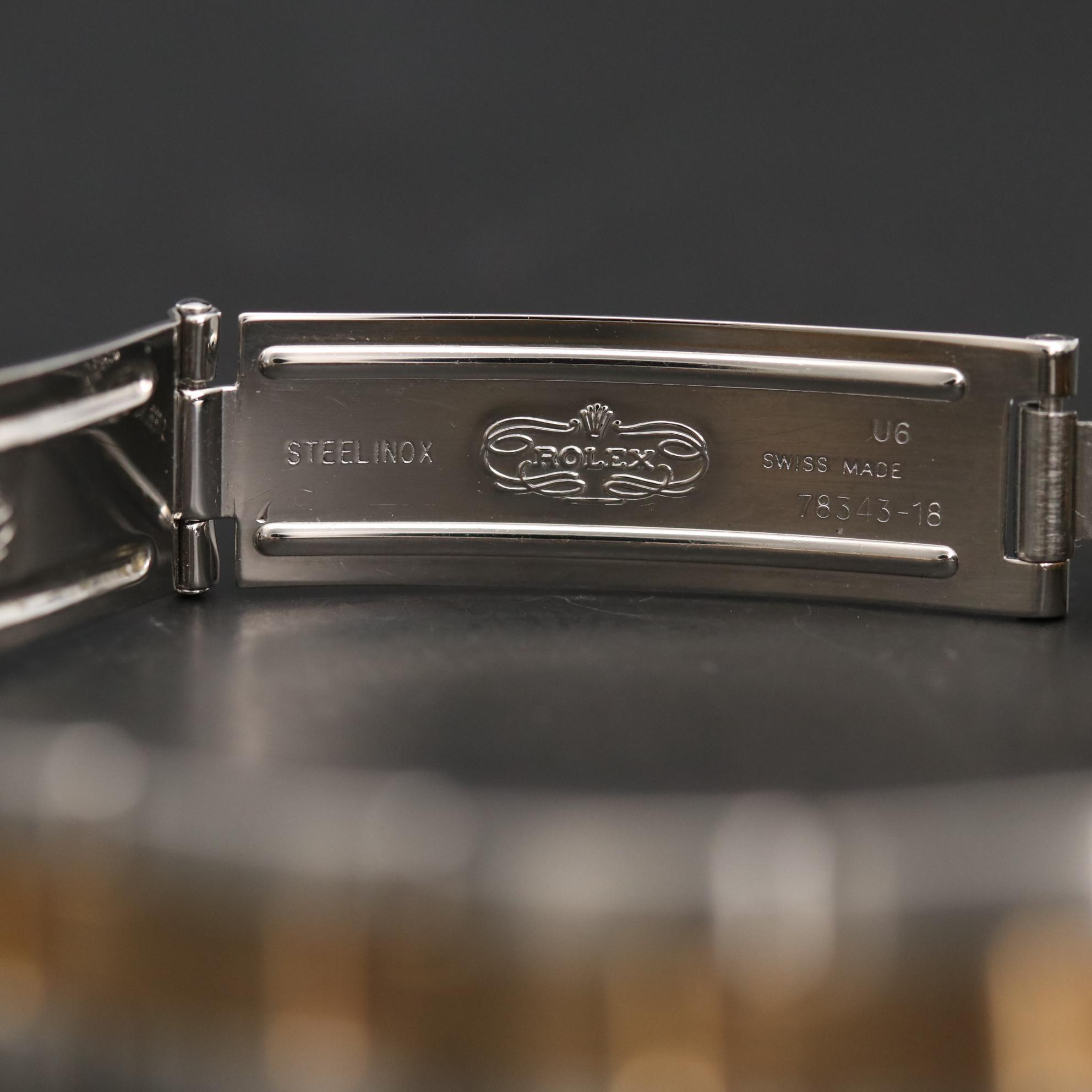 1997 Rolex Datejust Watch with Ivory Pyramide Roman Dial