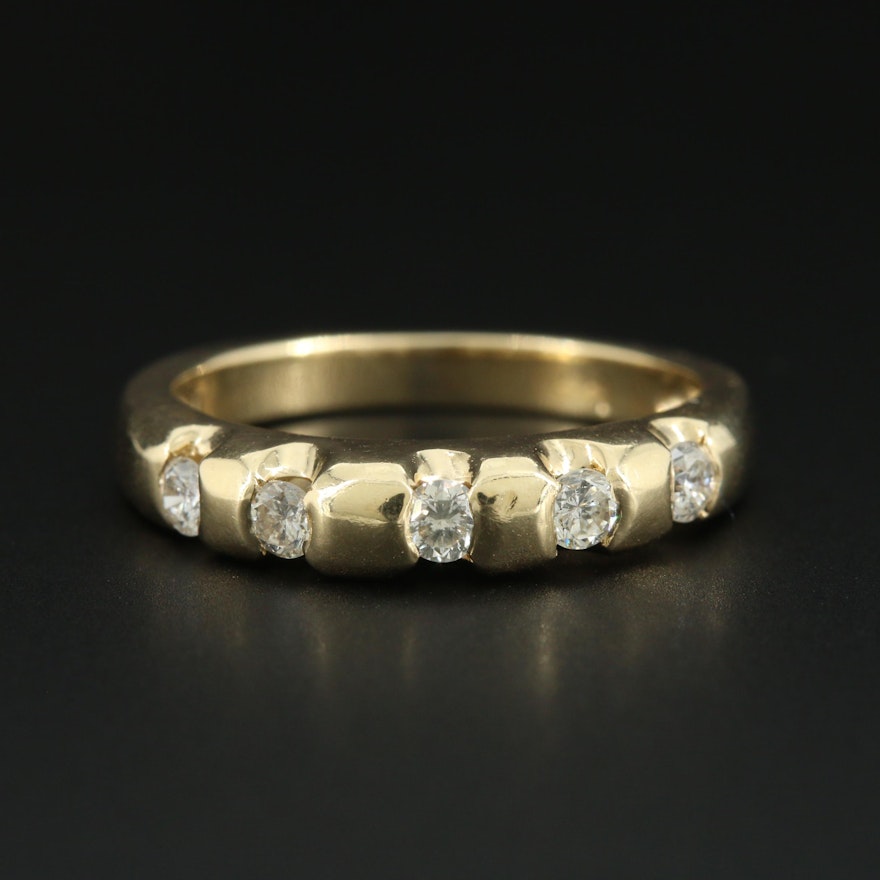 14K Yellow Gold Diamond Ring