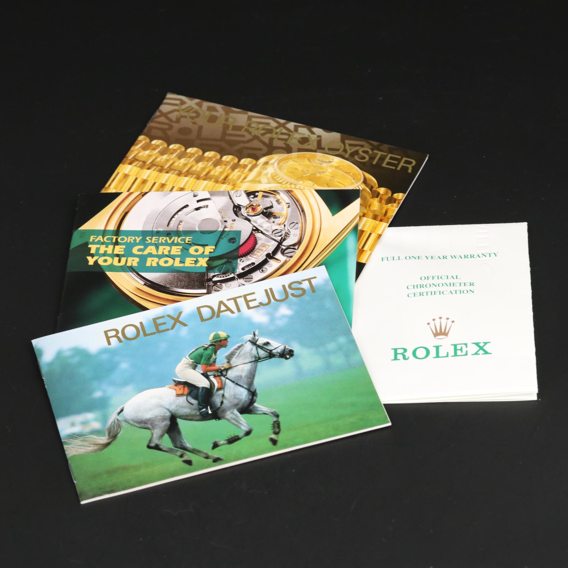 1997 Rolex Datejust Watch with Ivory Pyramide Roman Dial