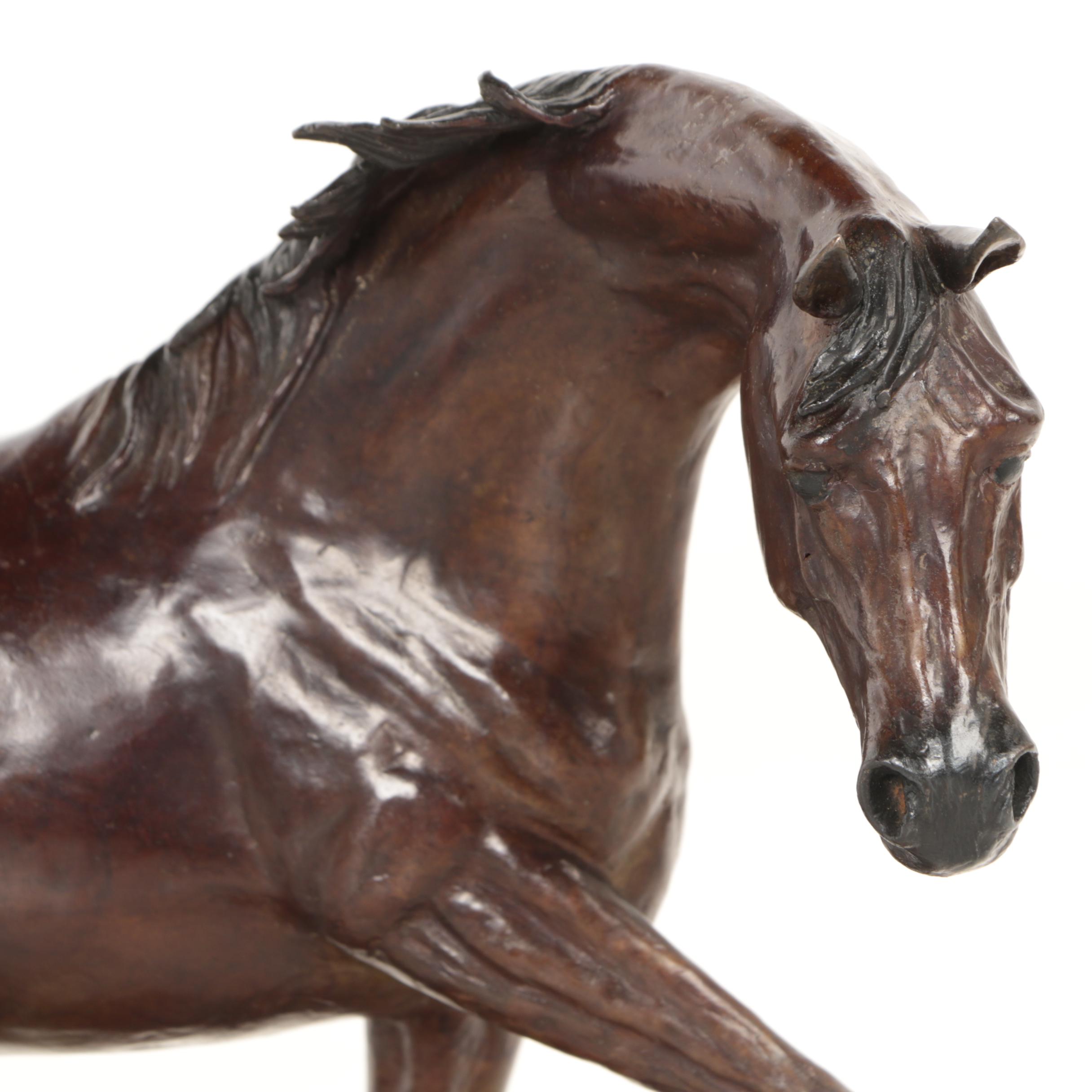 Tom Moss Bronze Horse Sculpture "Barnaby ++", 1984
