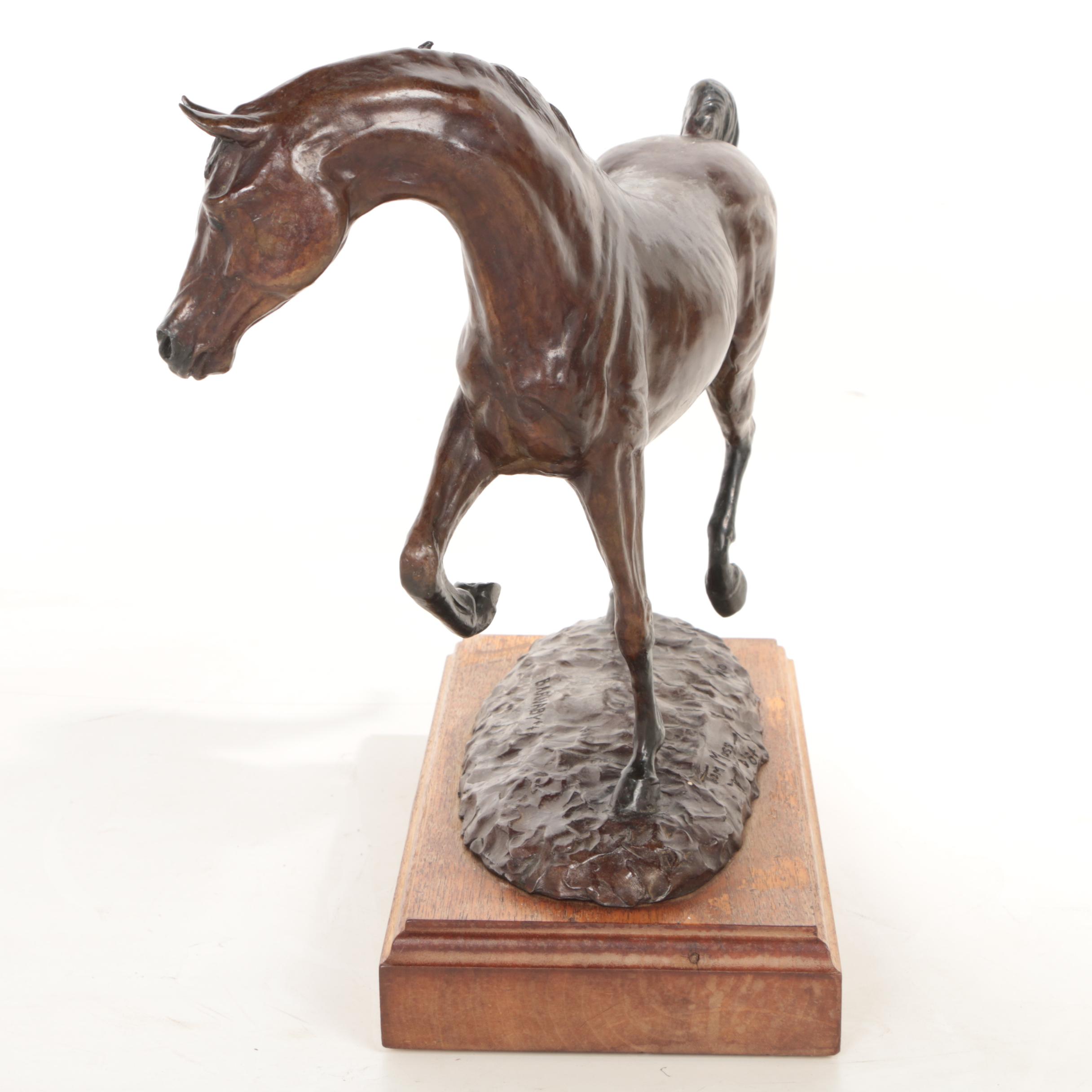 Tom Moss Bronze Horse Sculpture "Barnaby ++", 1984