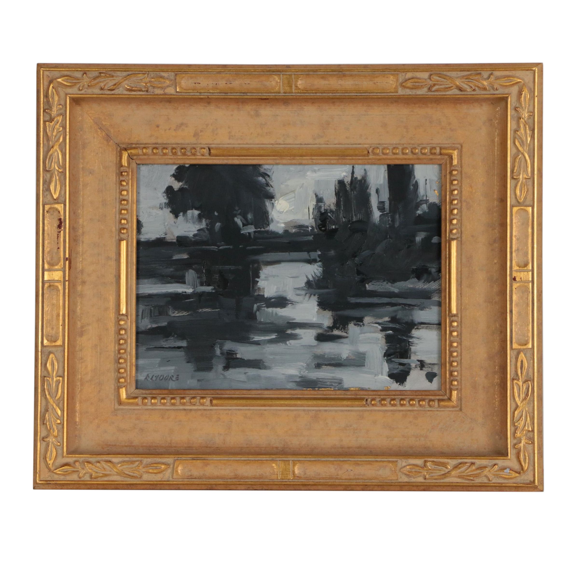 Robert Moore Oil Painting "Evening Pond"