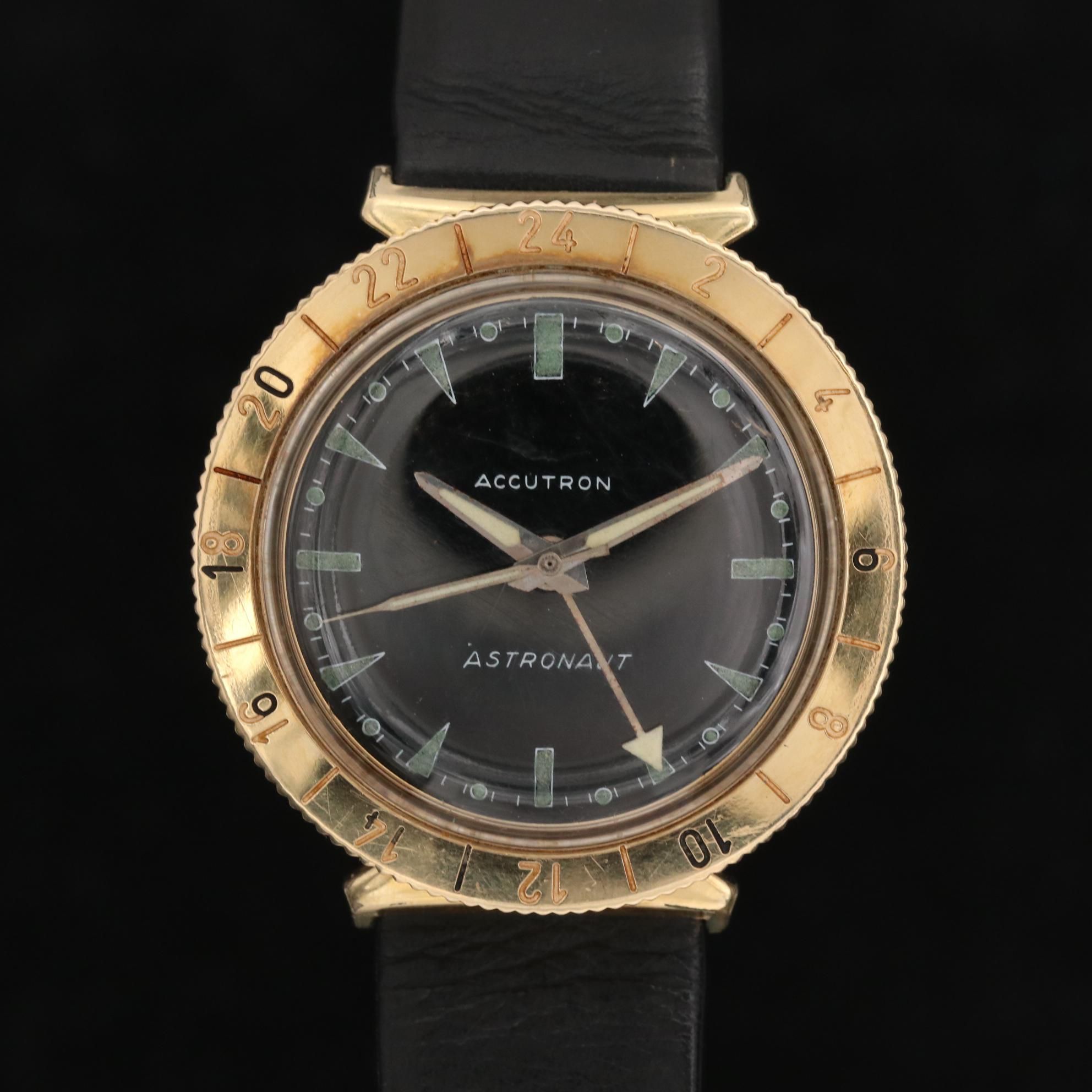 Vintage Bulova Accutron Astronaut Gold Filled Tuning Fork Watch, Circa 1968