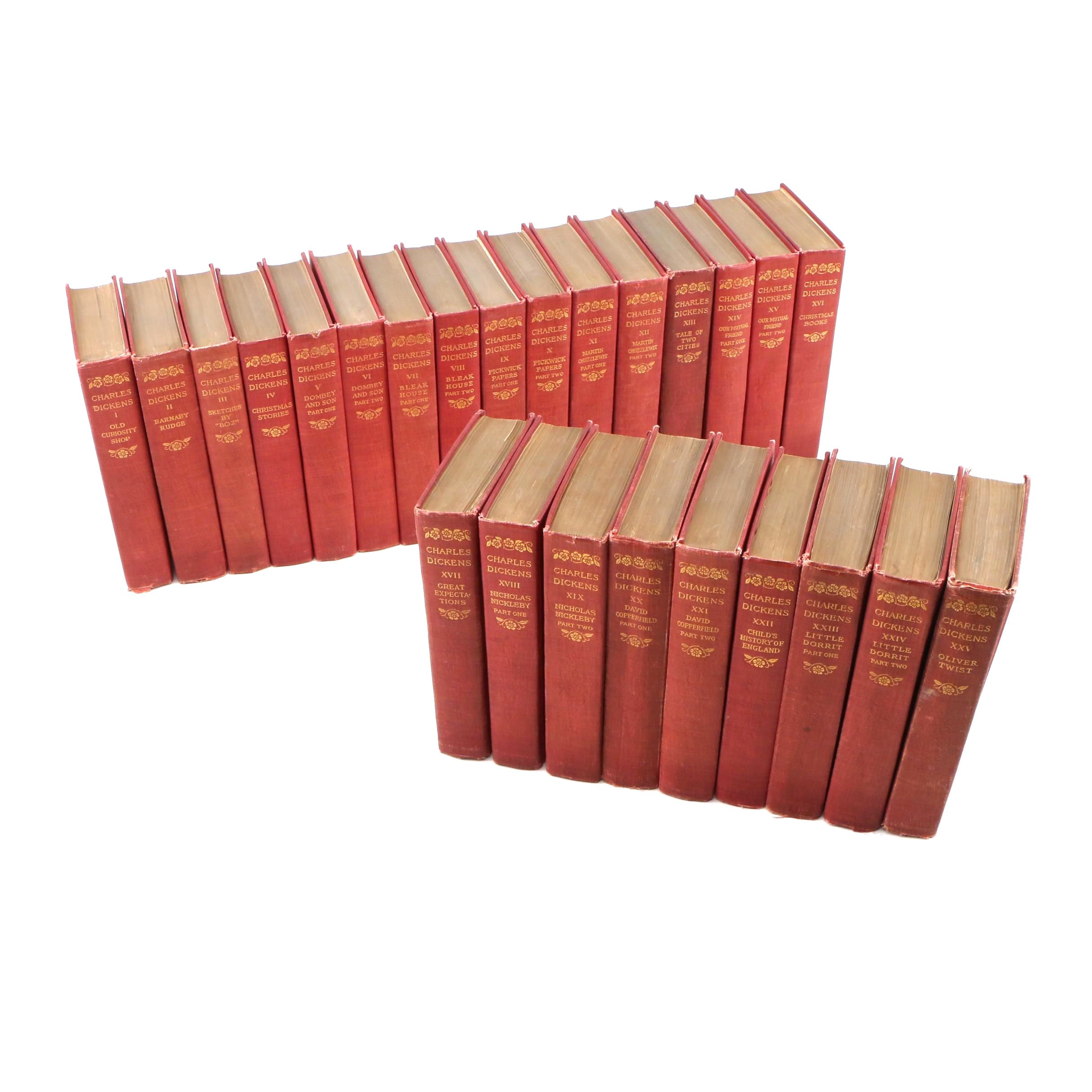 Complete Anniversary Edition "The Works of Charles Dickens" Book Set, 1911