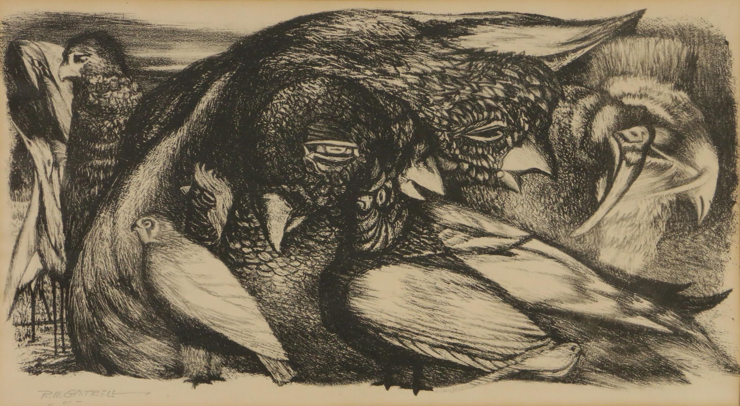Robert M. Gatrell Lithograph, Mid to Late 20th Century