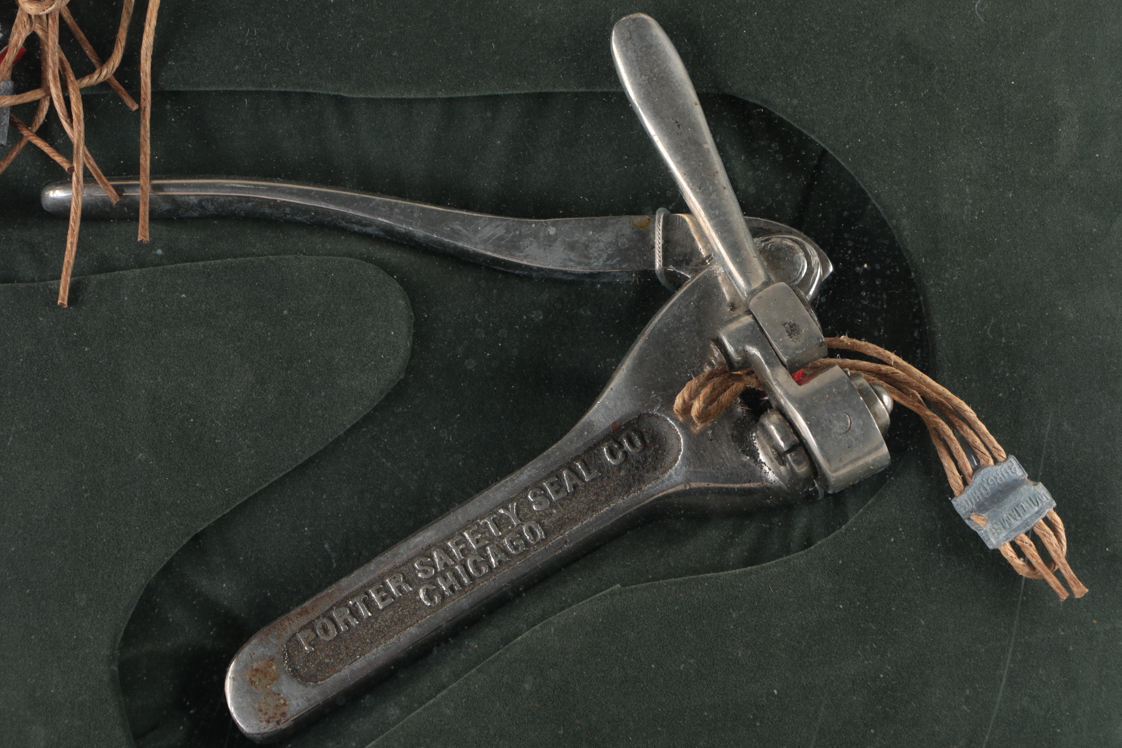 Porter Safety Seal Co. Chicago Bag Sealer with Twine, Early 20th Century