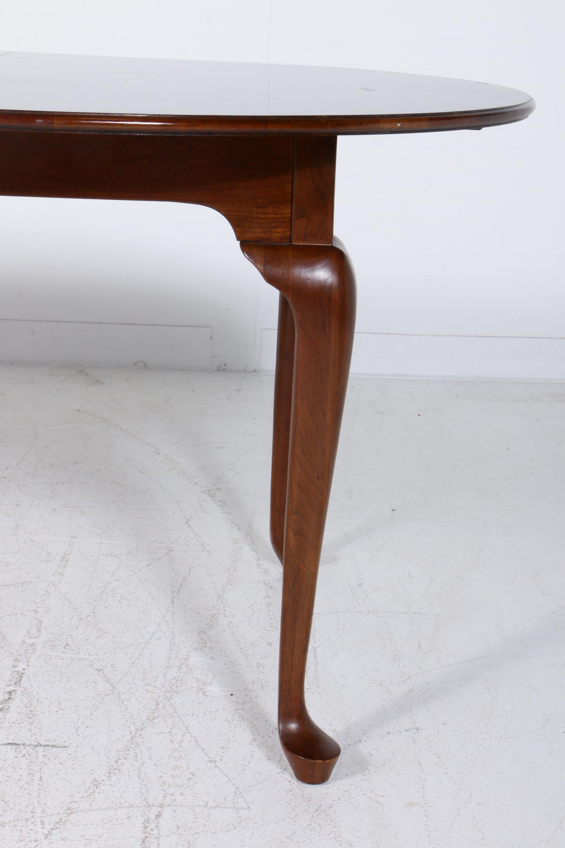 Cherry Queen Anne Style Dining Table and Chairs