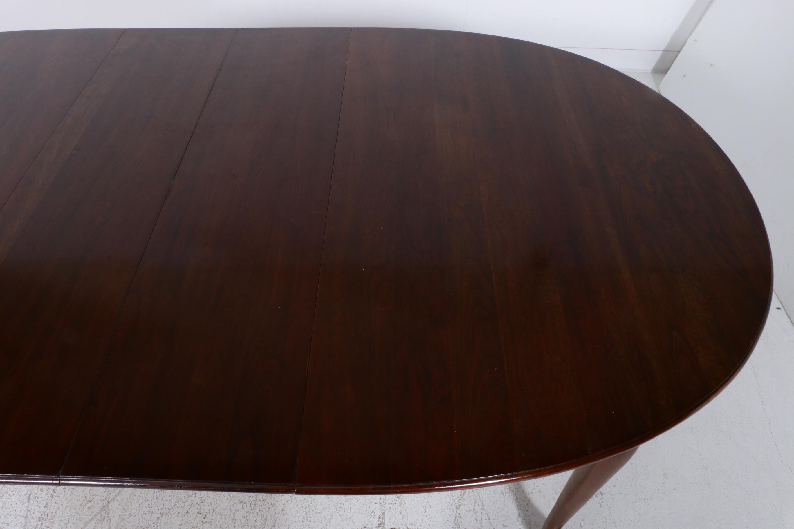 Cherry Queen Anne Style Dining Table and Chairs