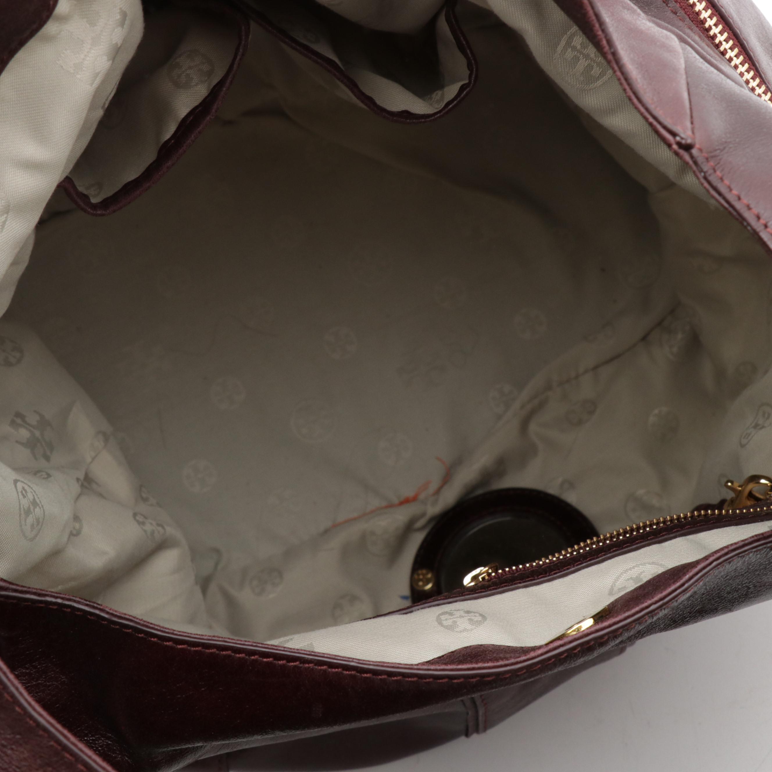 Tory Burch Mahogany Brown Leather Shoulder Bag