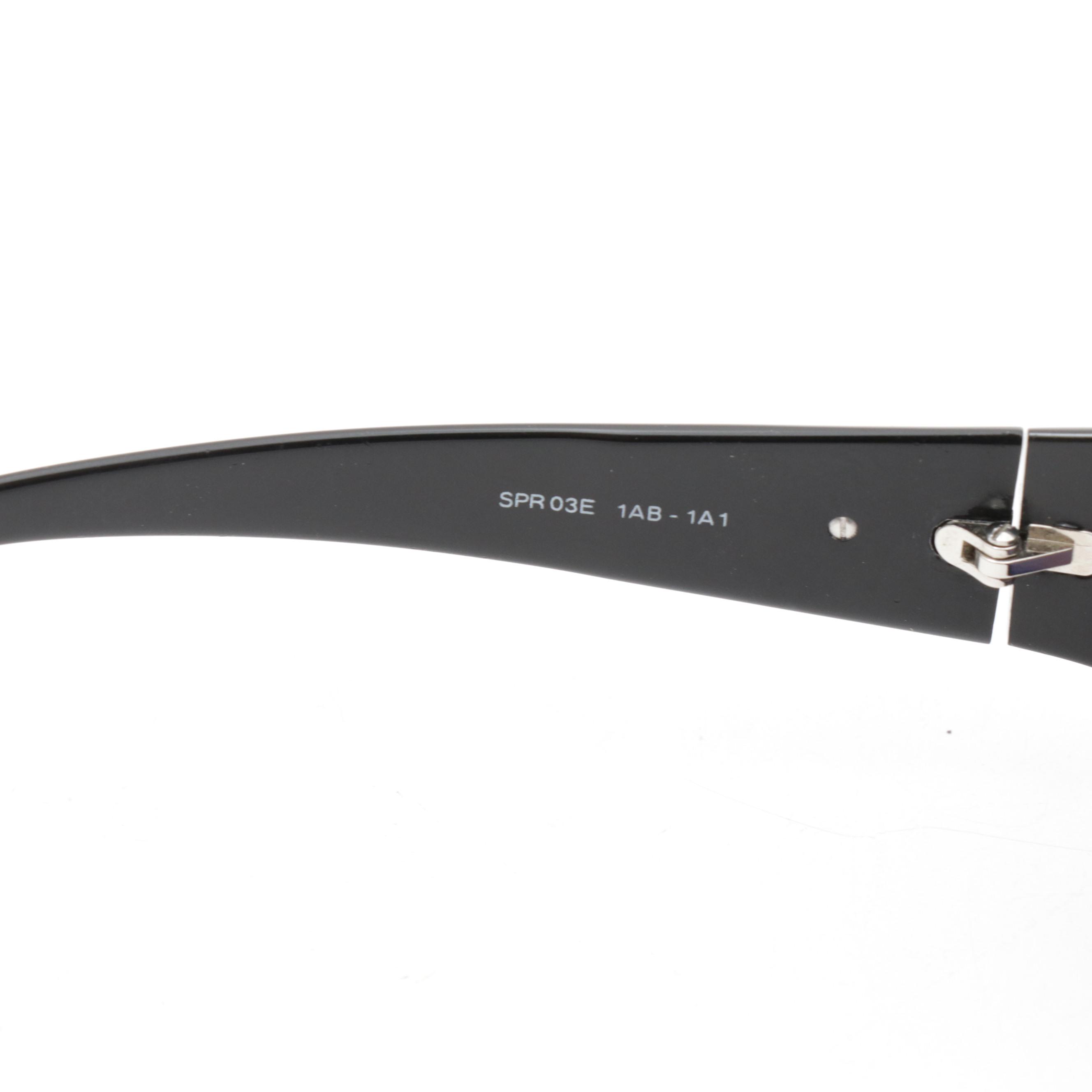 Prada SPR 03E Black Sunglasses with Case