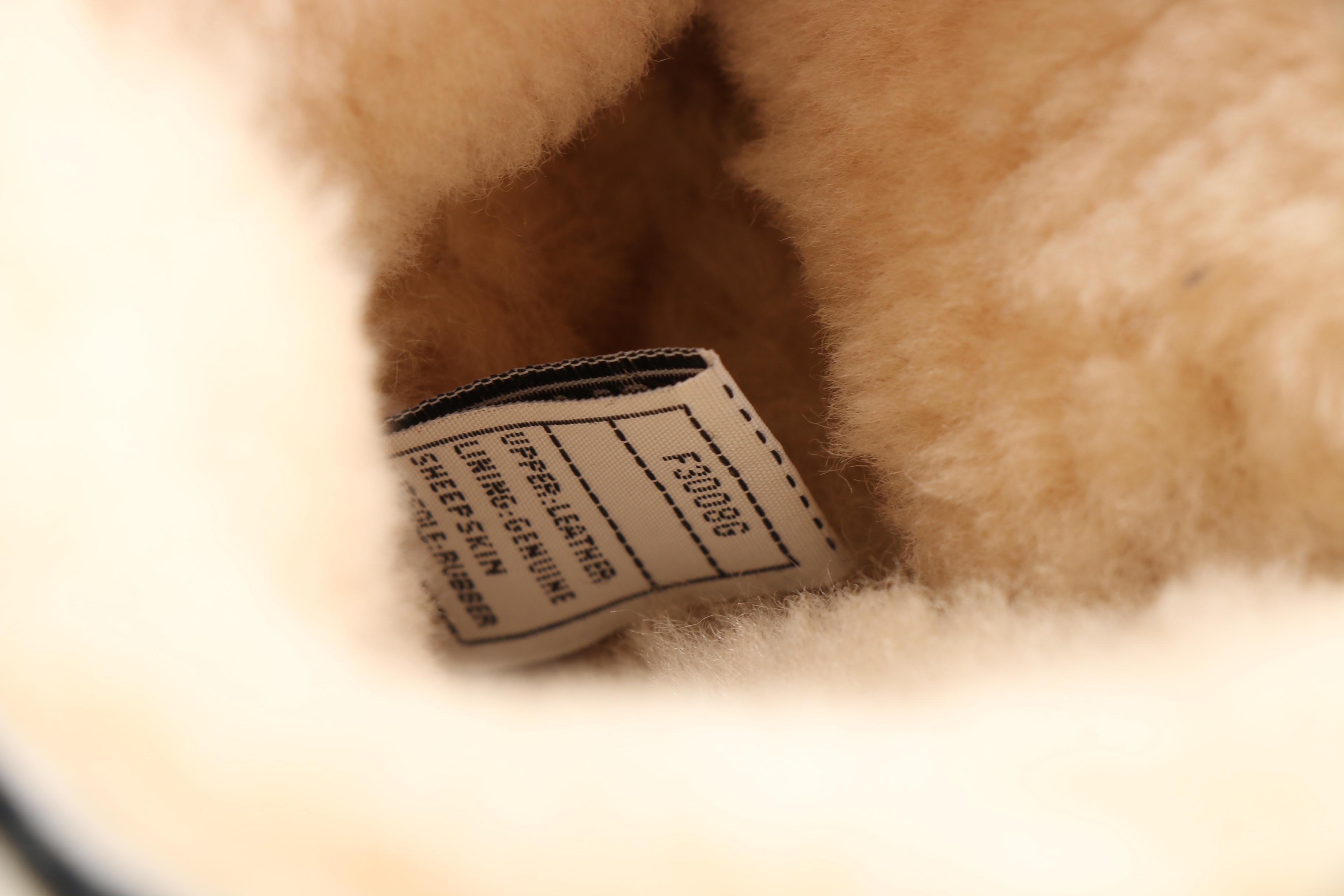 UGG Australia Whitley Tall Black Suede and Shearling Lace-Up Boots