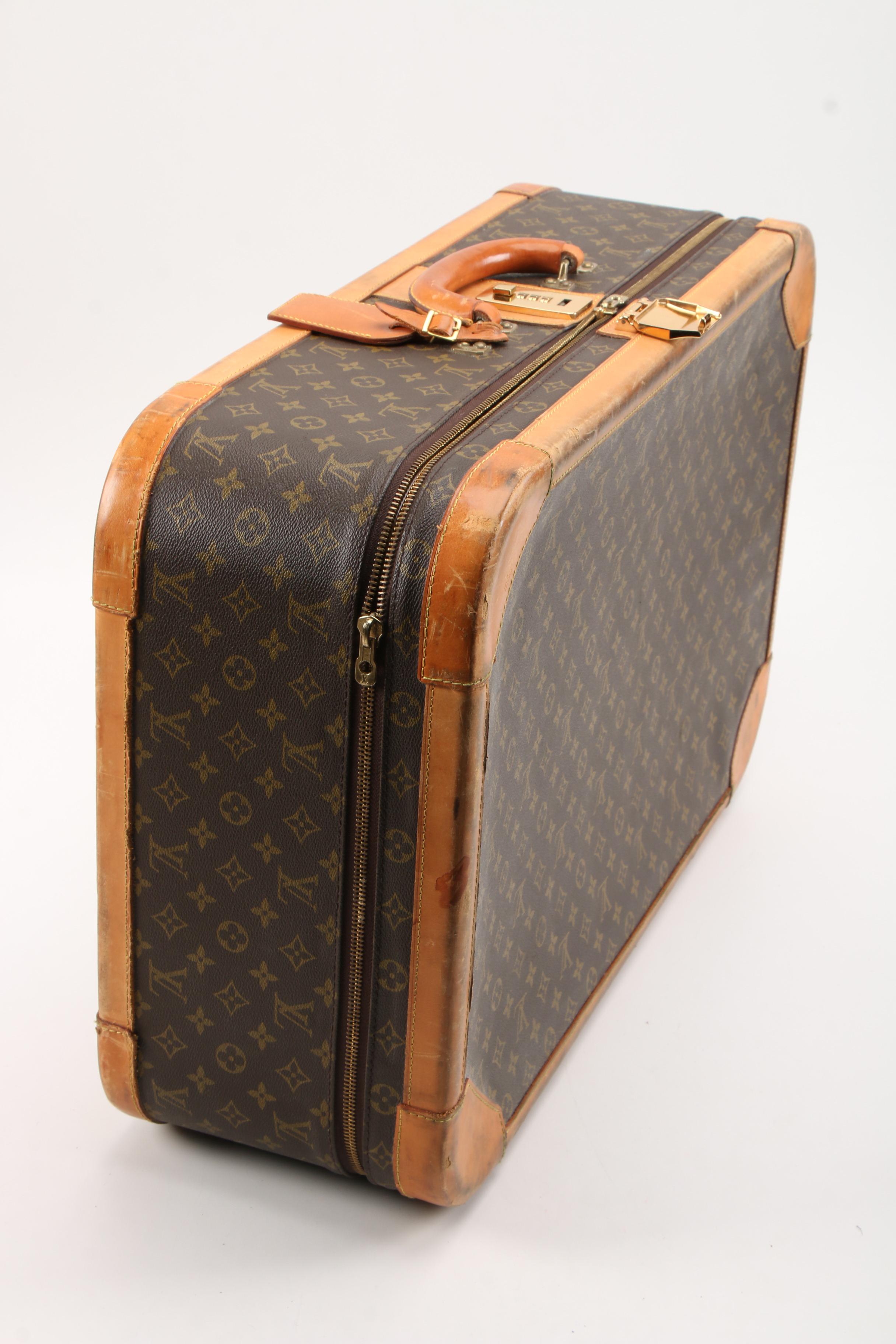 Louis Vuitton Combination Lock Hardside Suitcase in Monogram Canvas, Vintage