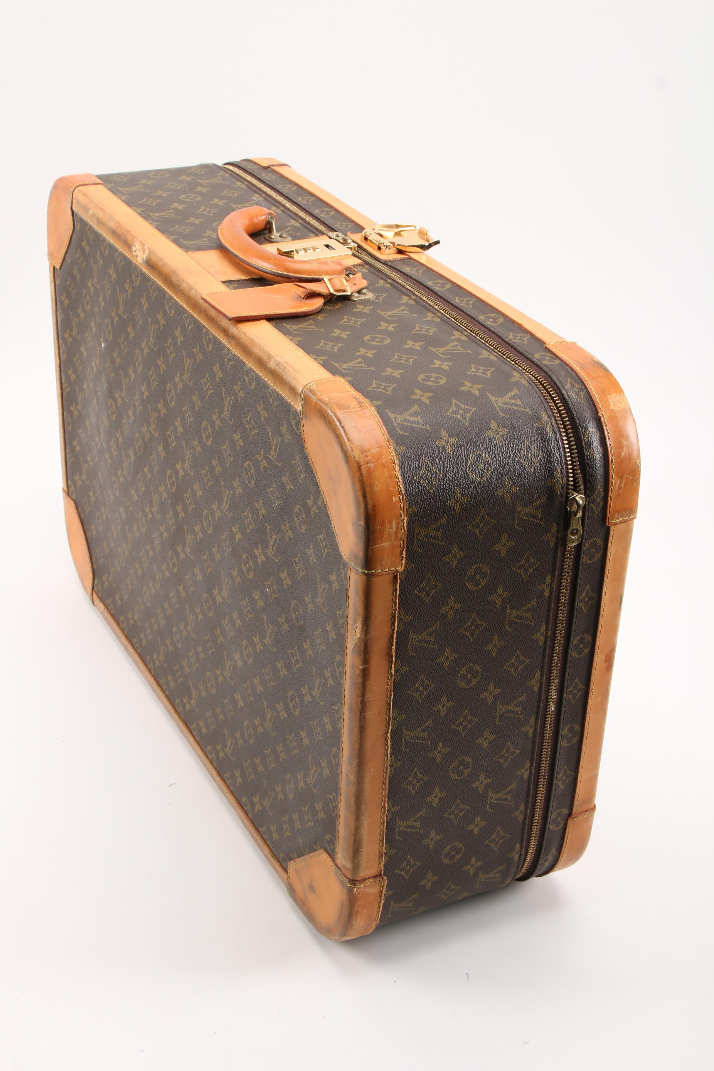 Louis Vuitton Combination Lock Hardside Suitcase in Monogram Canvas, Vintage