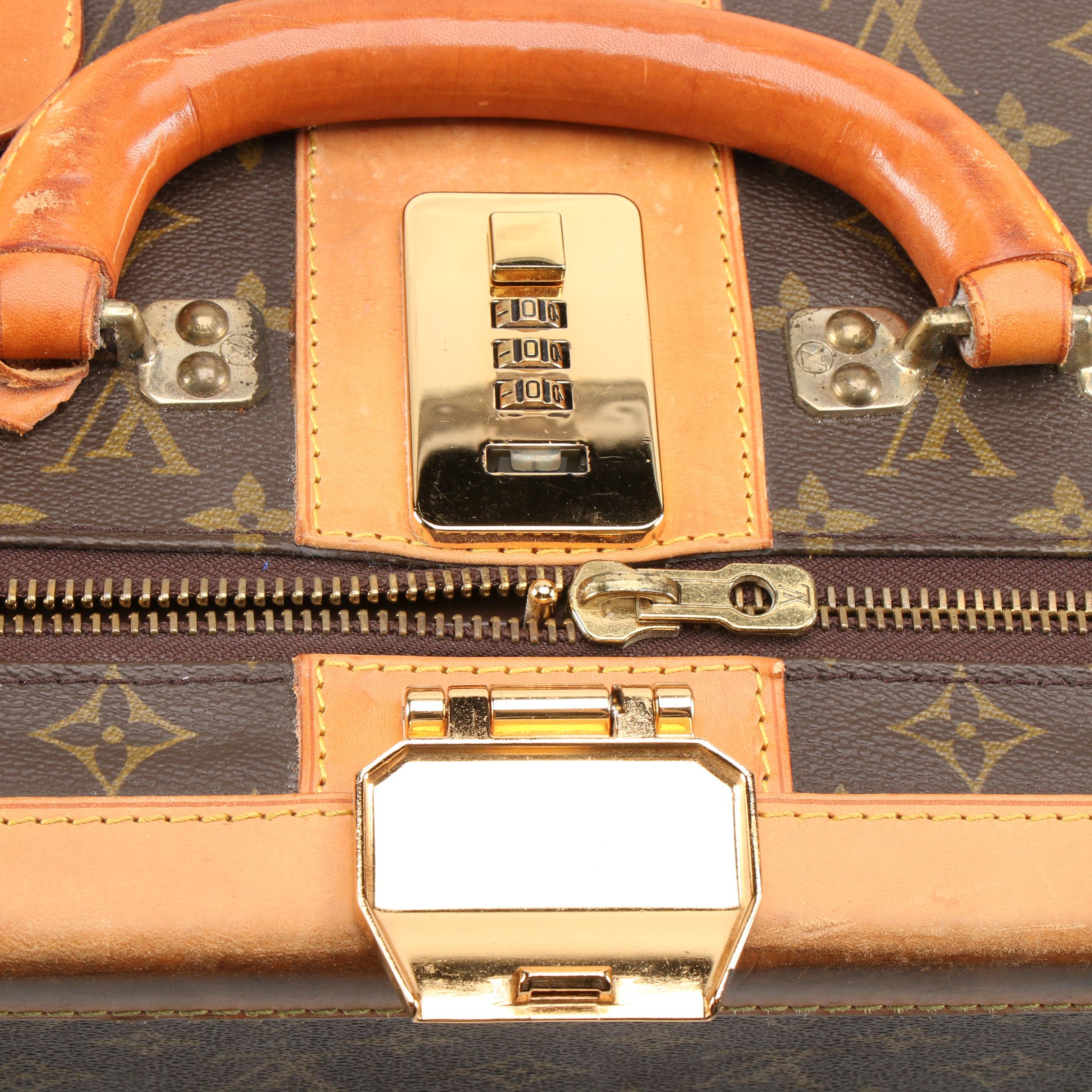 Louis Vuitton Combination Lock Hardside Suitcase in Monogram Canvas, Vintage