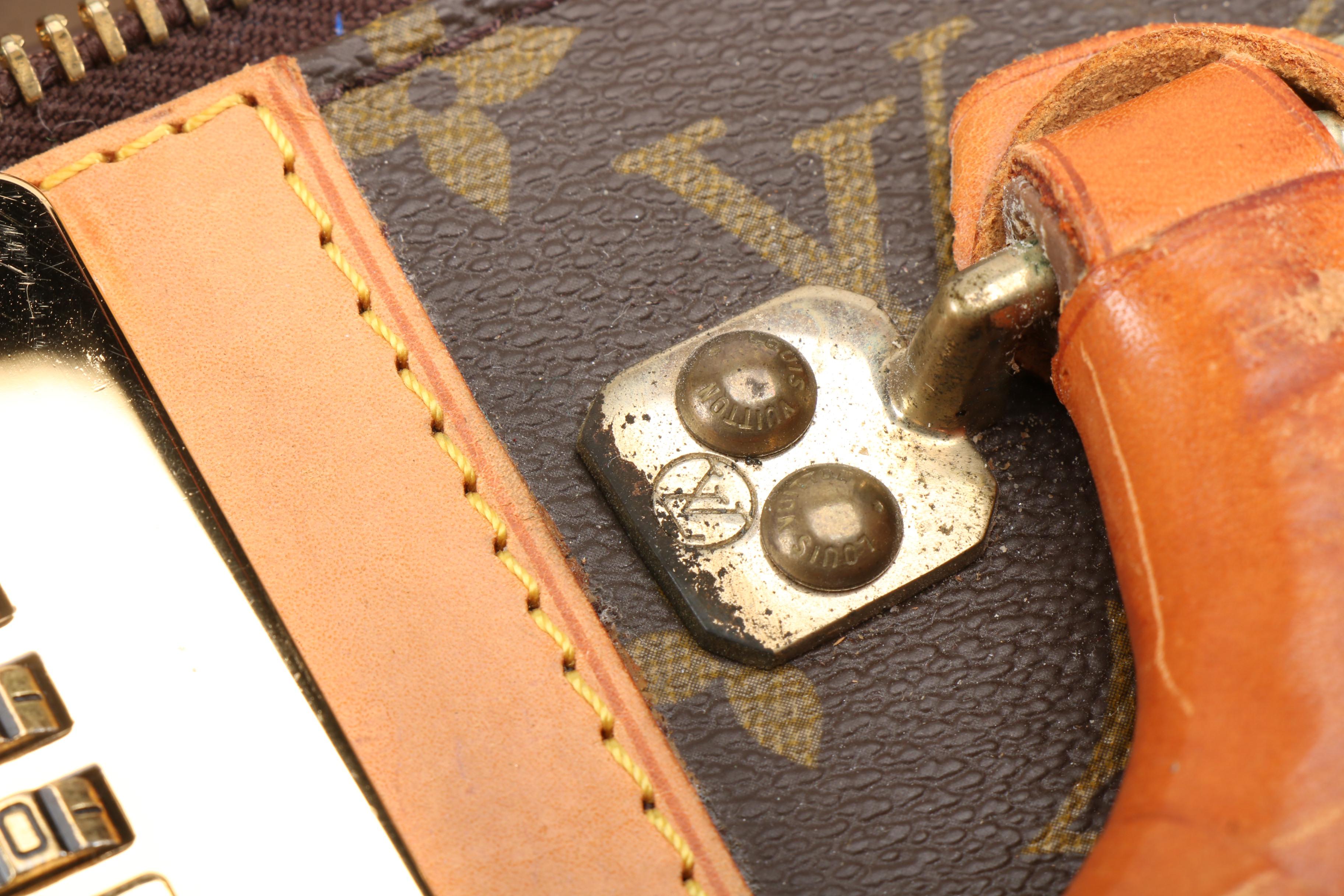 Louis Vuitton Combination Lock Hardside Suitcase in Monogram Canvas, Vintage