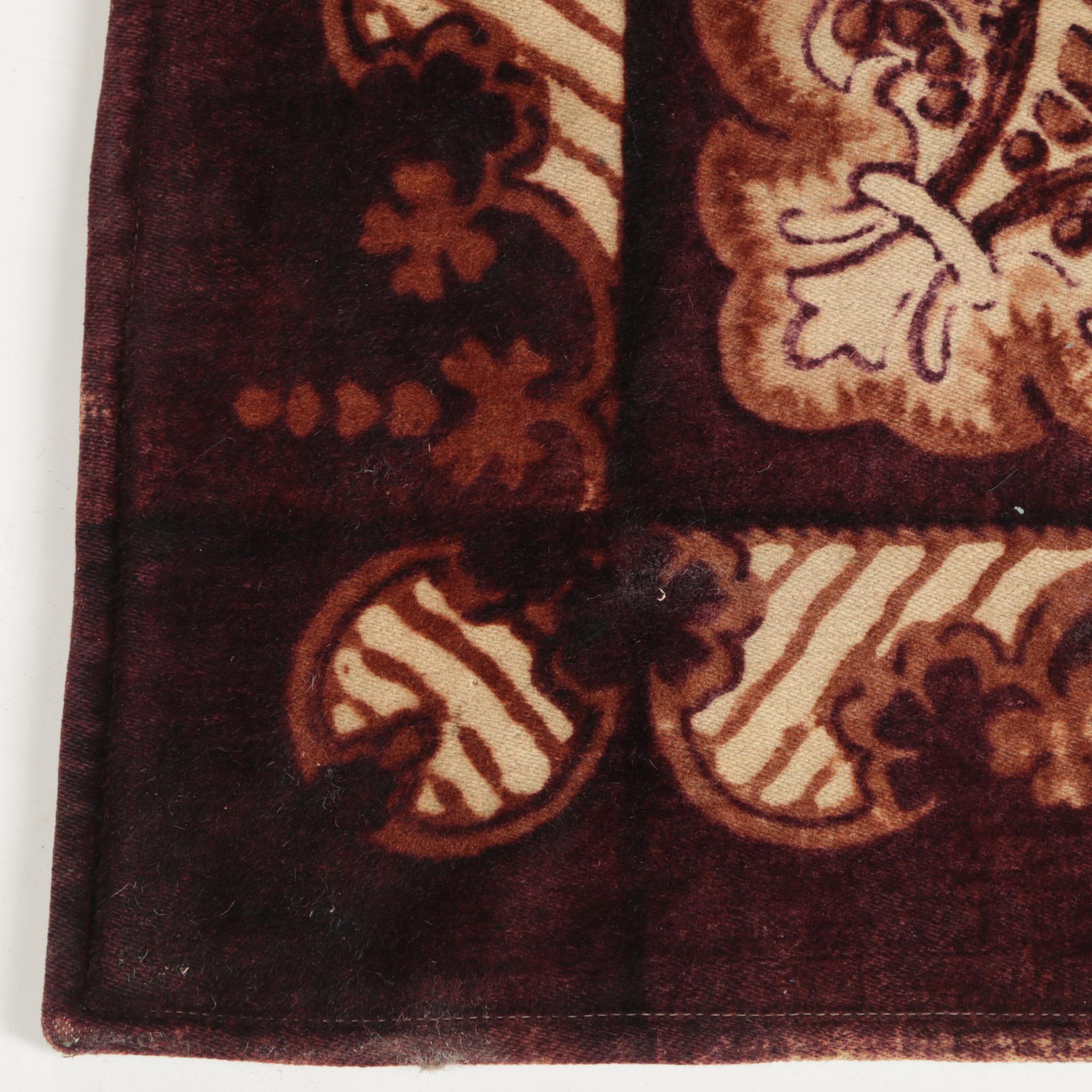 Victorian Tulip Mohair Carriage Robe Lap Blanket