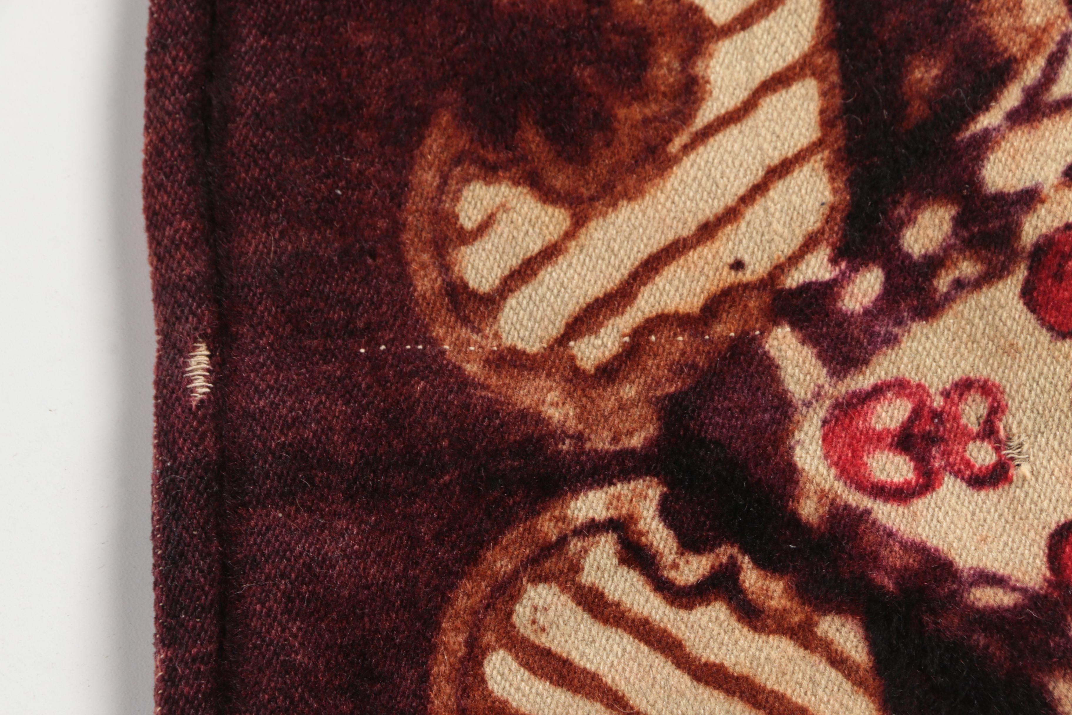 Victorian Tulip Mohair Carriage Robe Lap Blanket