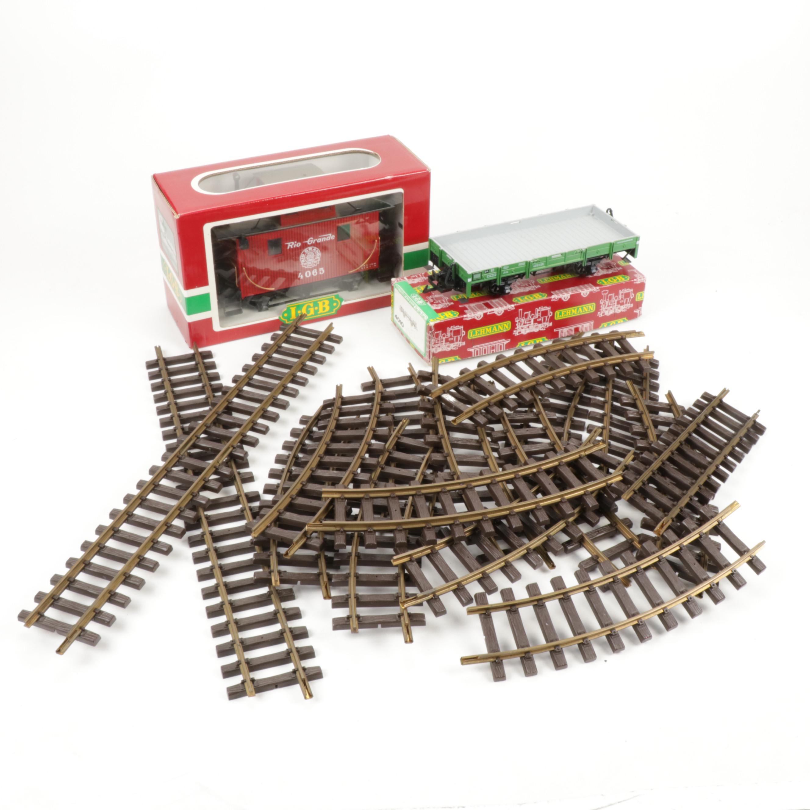 Lehmann-Gross-Bahn The Big Train German Track and Box Cars