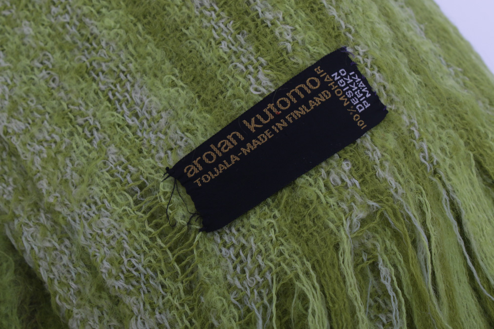 Pirkko Maki for Arolan Kutomo Finnish Mohair Throw Blanket, Mid-20th Century