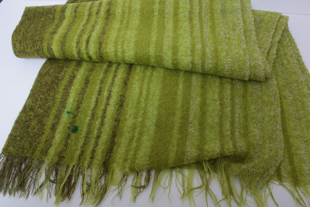 Pirkko Maki for Arolan Kutomo Finnish Mohair Throw Blanket, Mid-20th Century