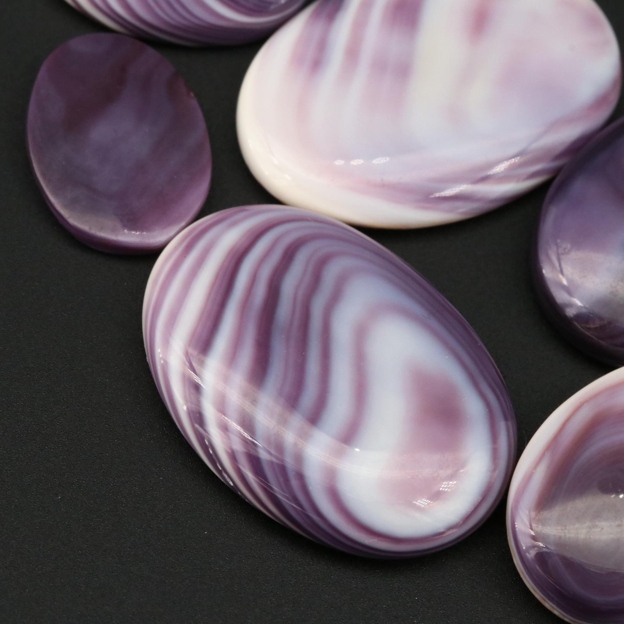 Loose Purple Spiny Oyster Cabochons