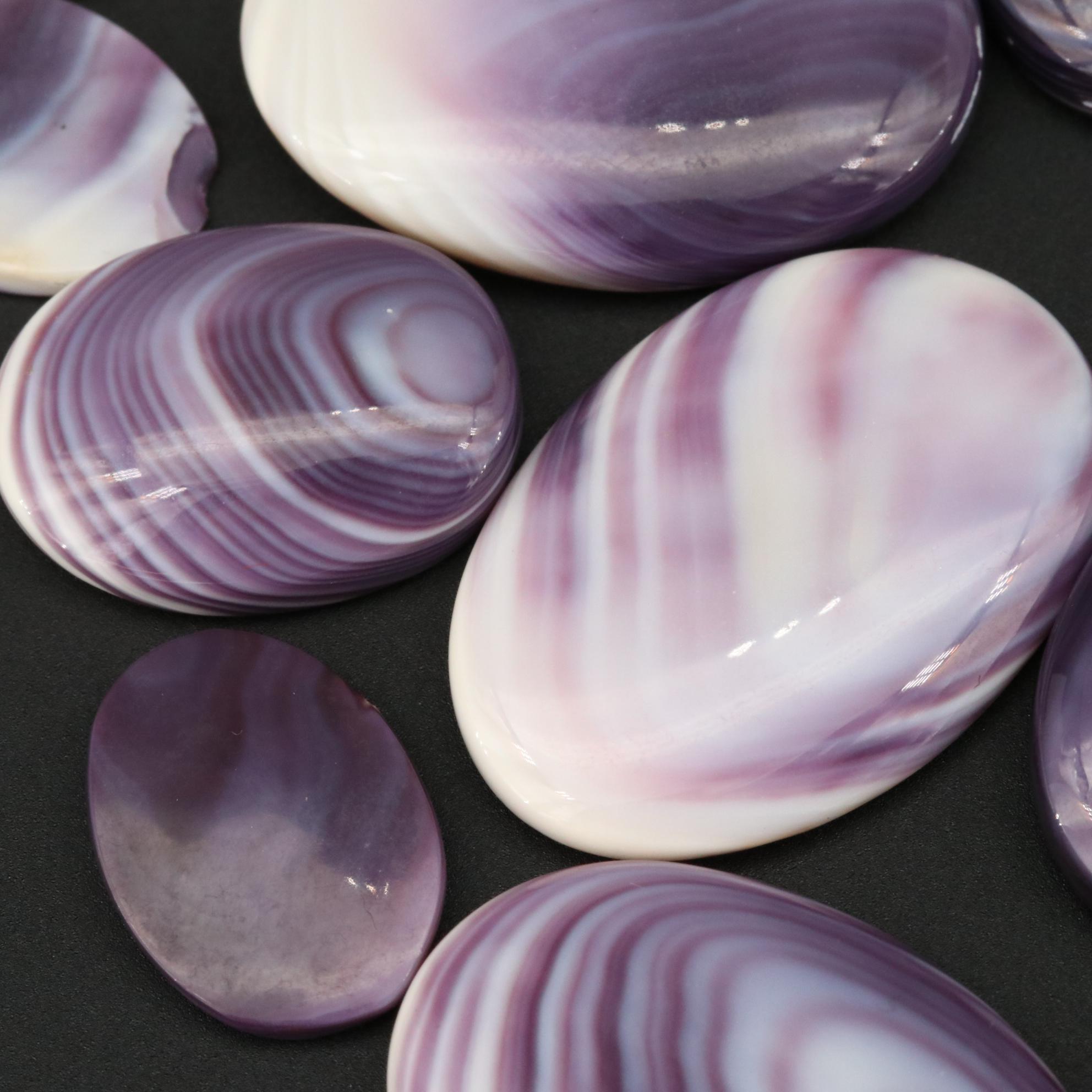 Loose Purple Spiny Oyster Cabochons
