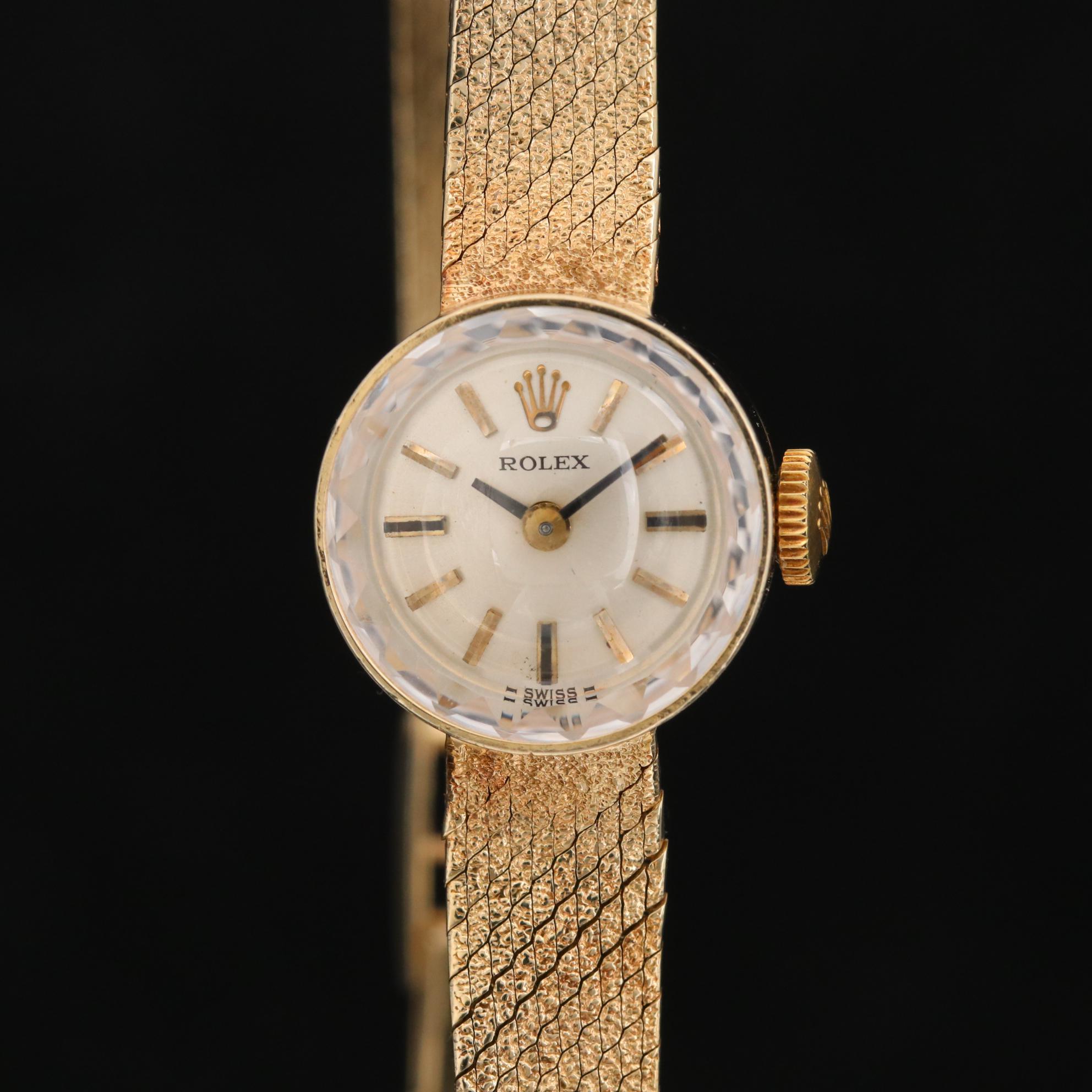 14K Gold Rolex Cocktail Watch, Circa Mid 1980's