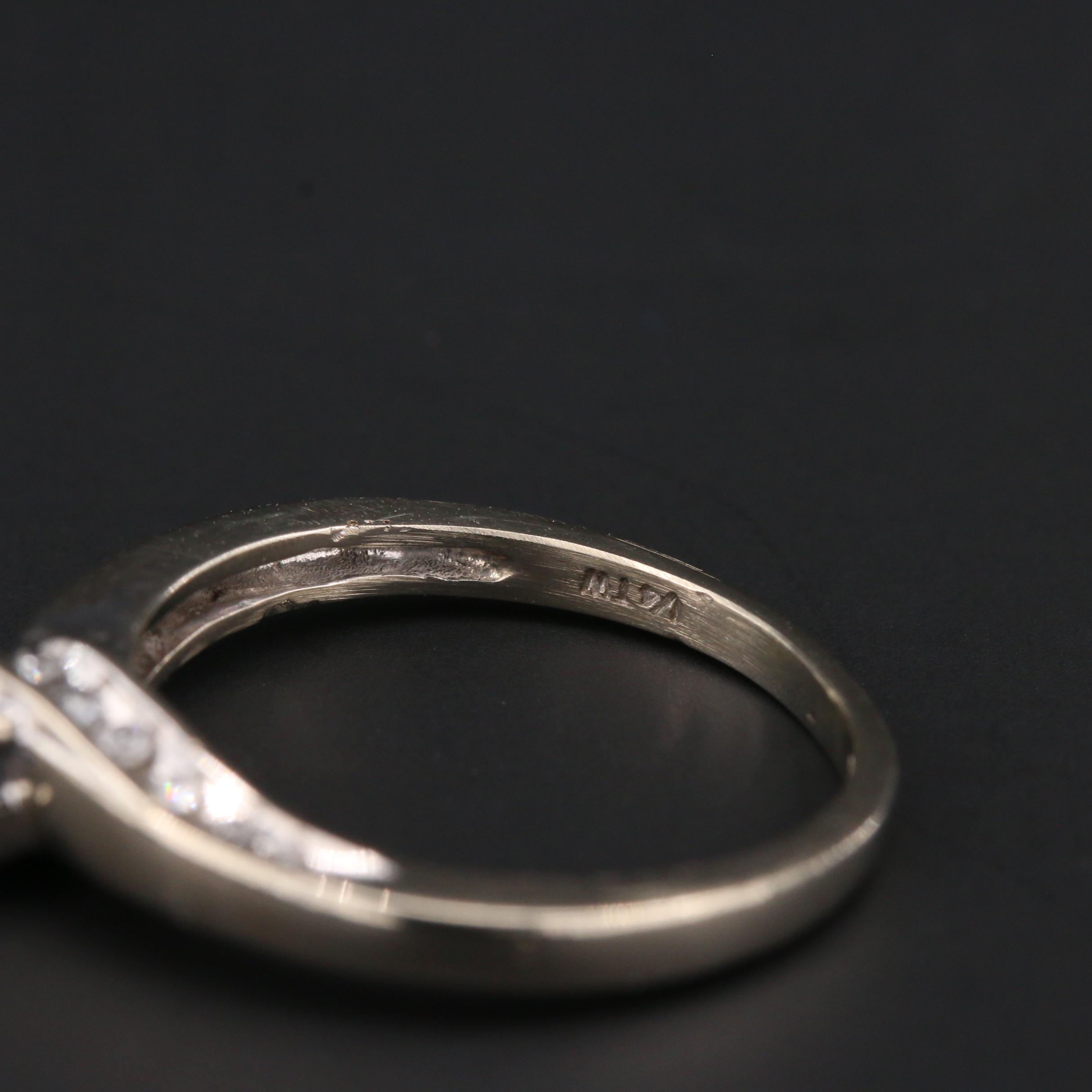 10K White Gold Diamond Ring