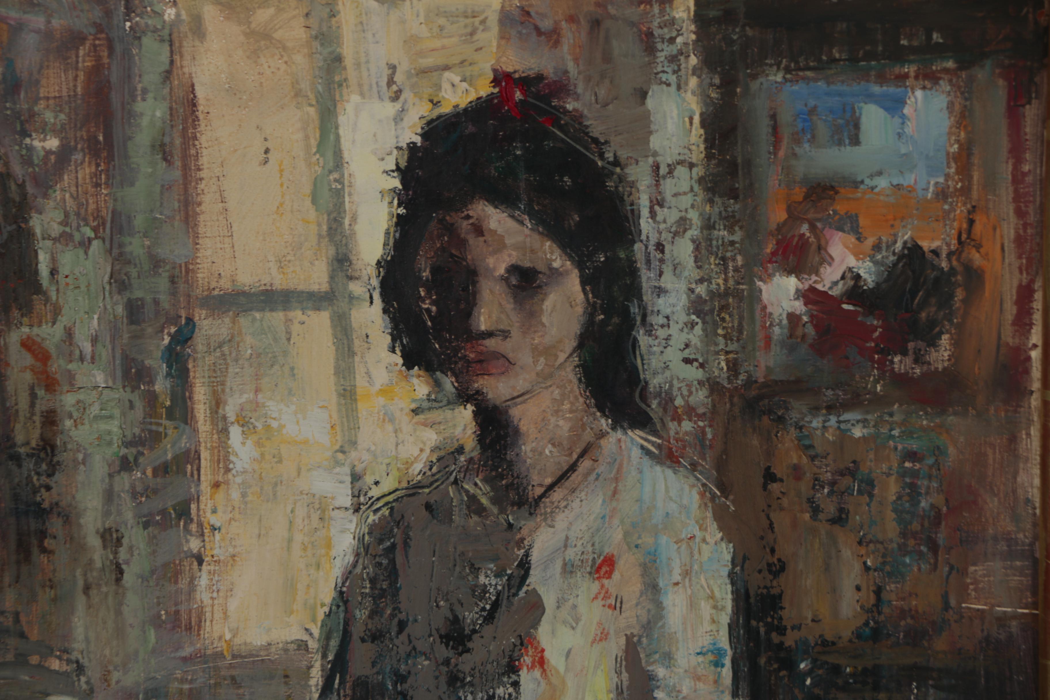 Mario Agostinelli Figural Oil Painting