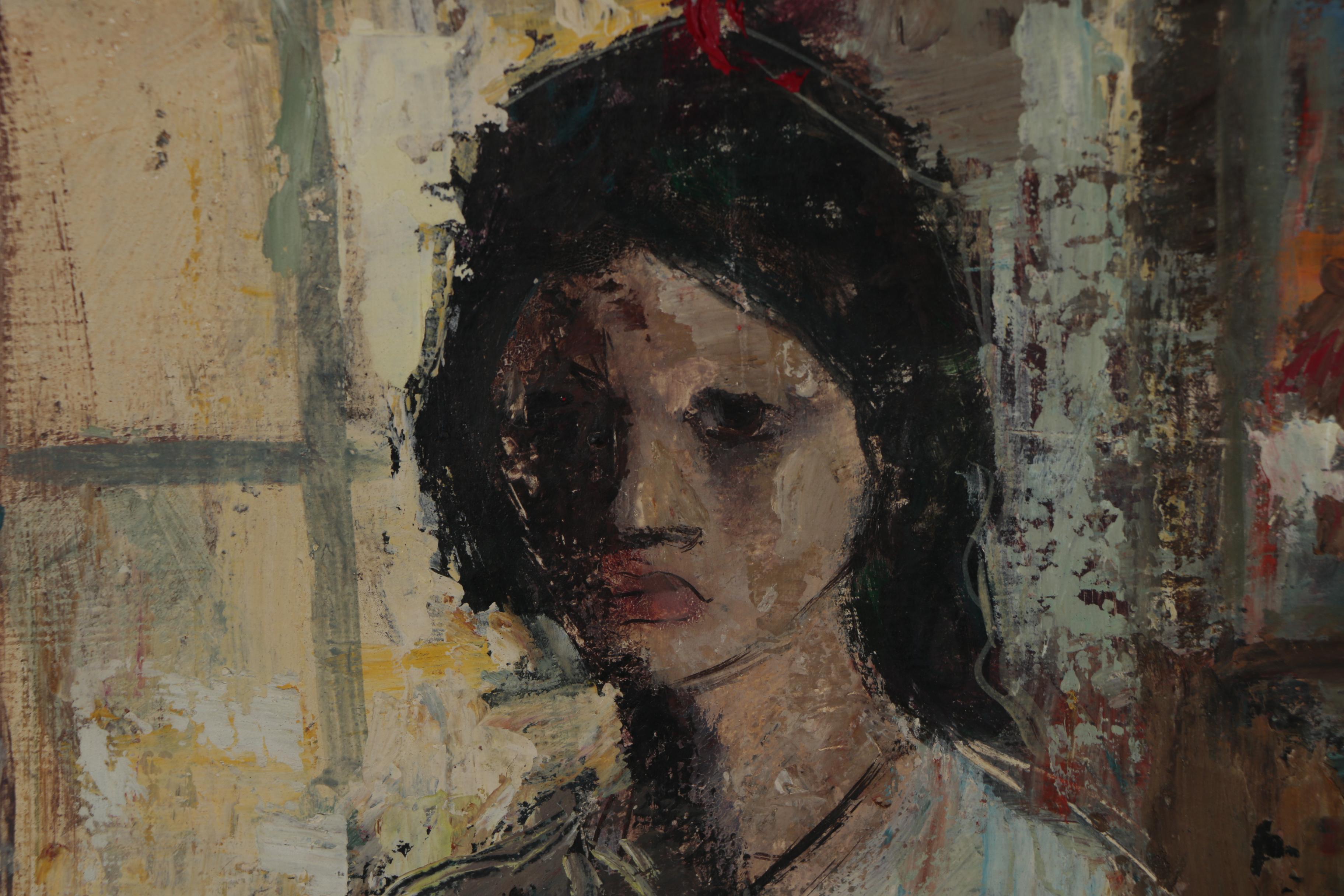 Mario Agostinelli Figural Oil Painting