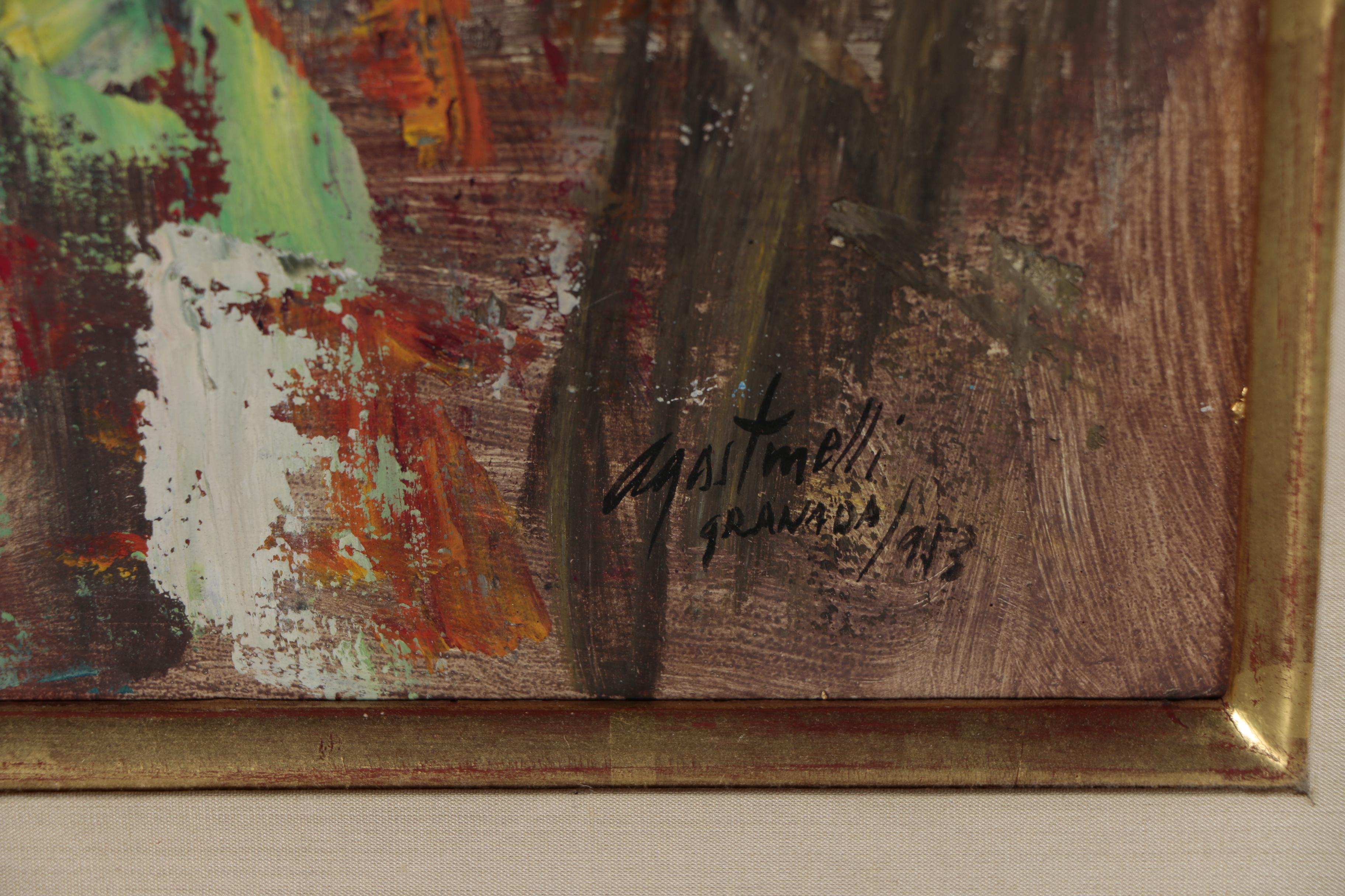 Mario Agostinelli Figural Oil Painting