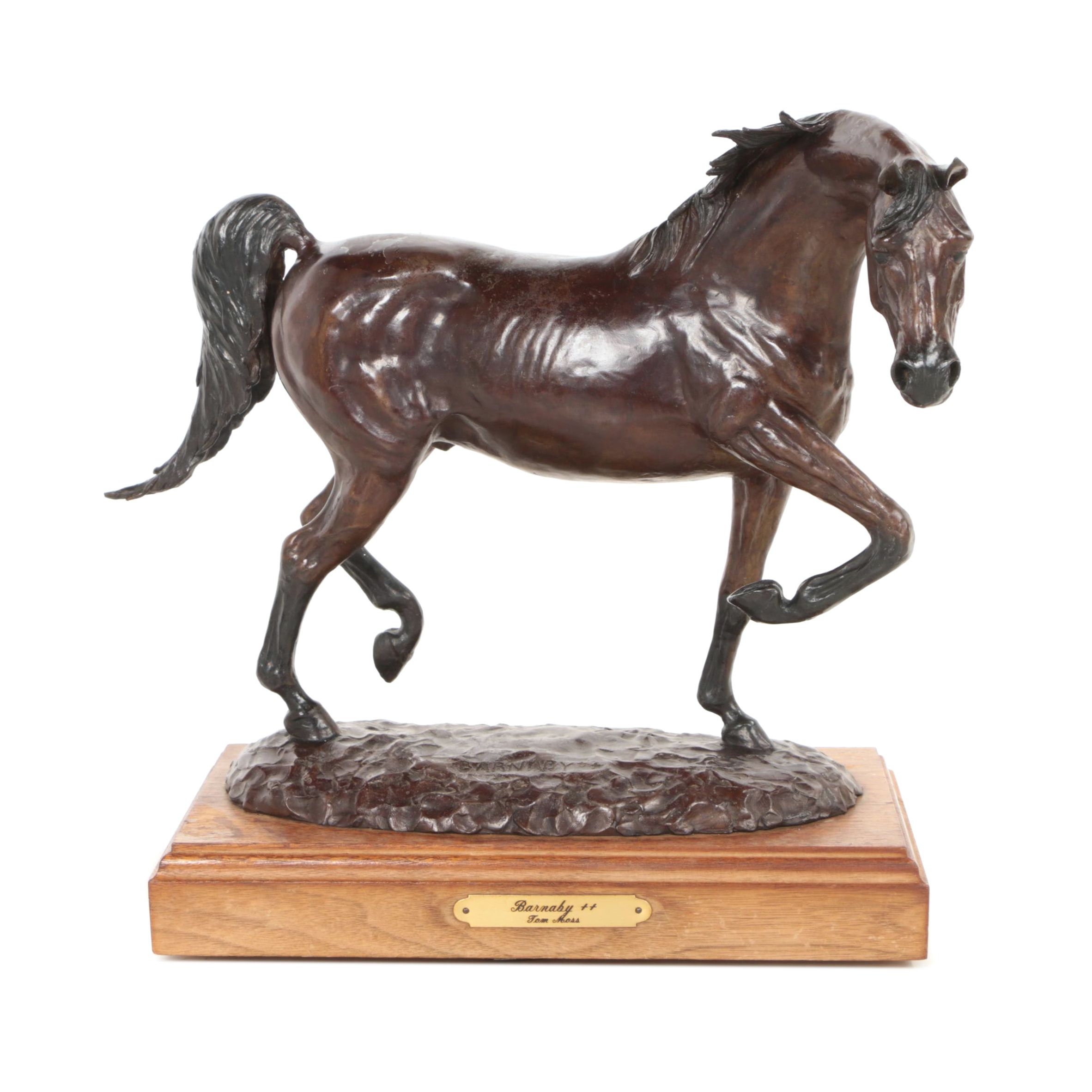 Tom Moss Bronze Horse Sculpture "Barnaby ++", 1984