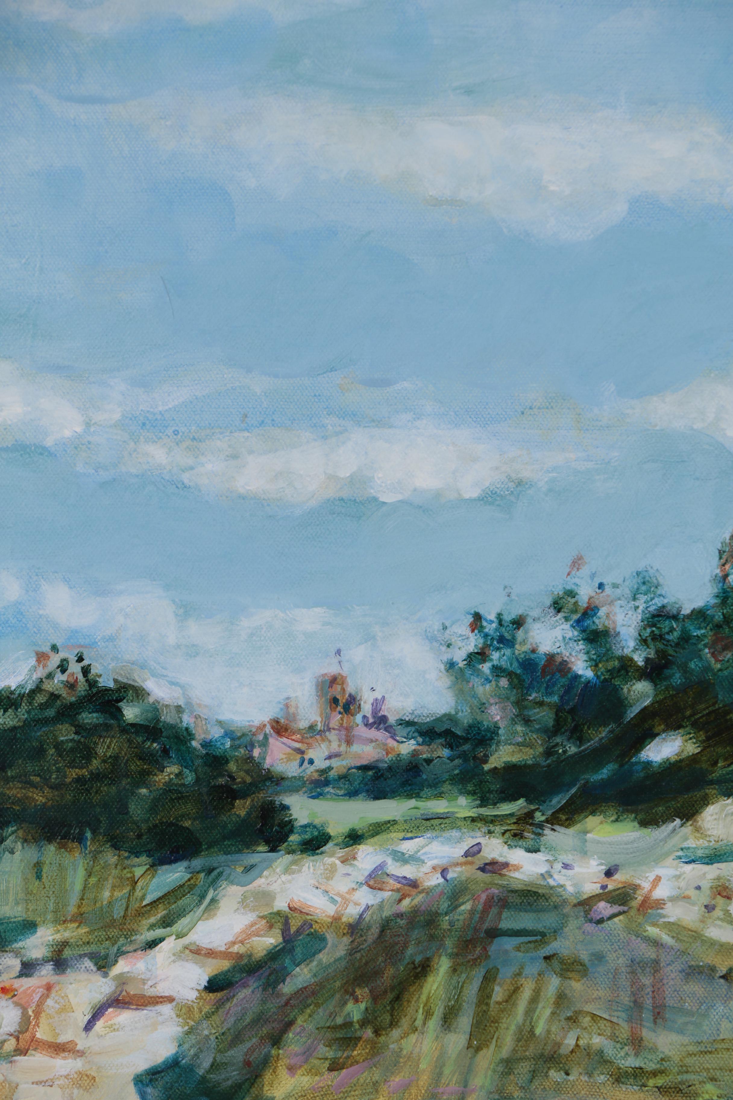 Frédéric Bonin-Pissarro Abstract Landscape Oil Painting, Late 20th Century