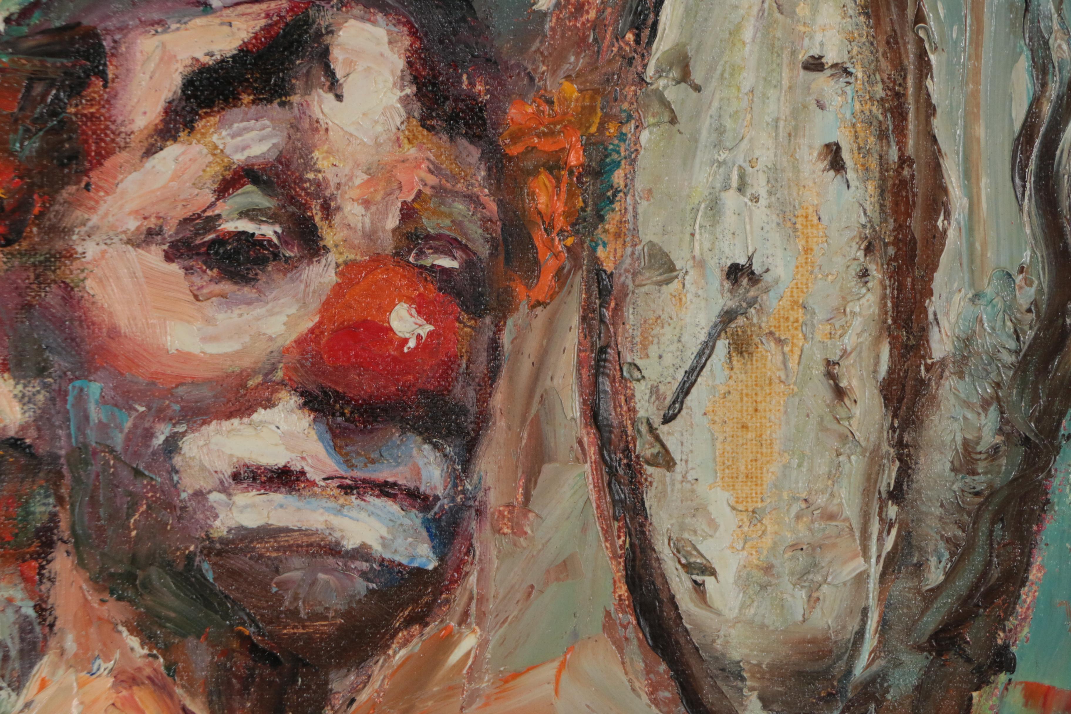 George Bohland Oil Painting of Clown