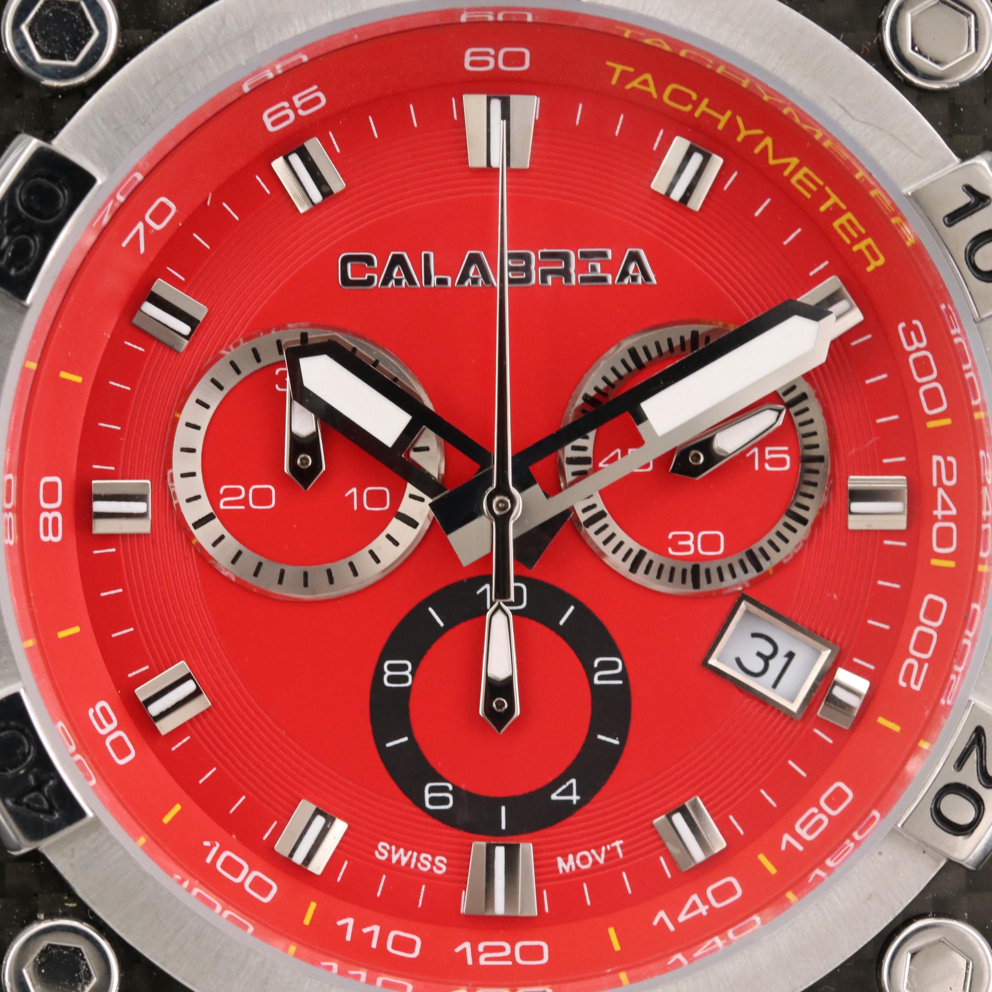 Calabria Stainless Steel Quartz Chronograph Watch