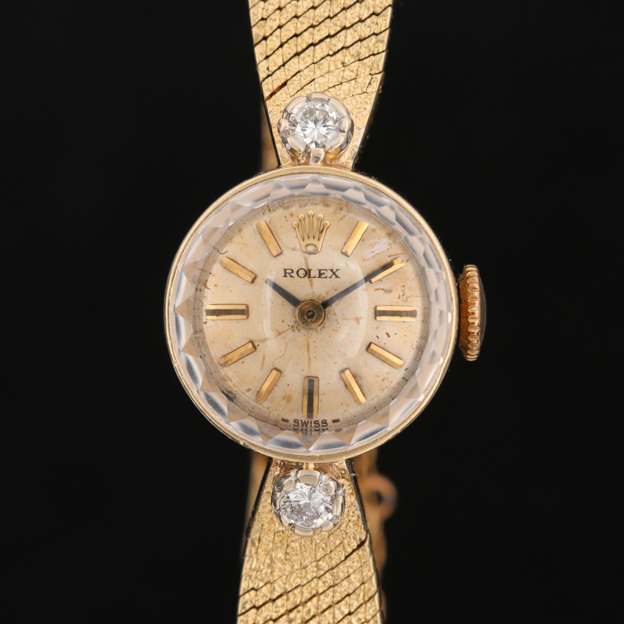 14K Gold Rolex "Cocktail" Diamond Watch