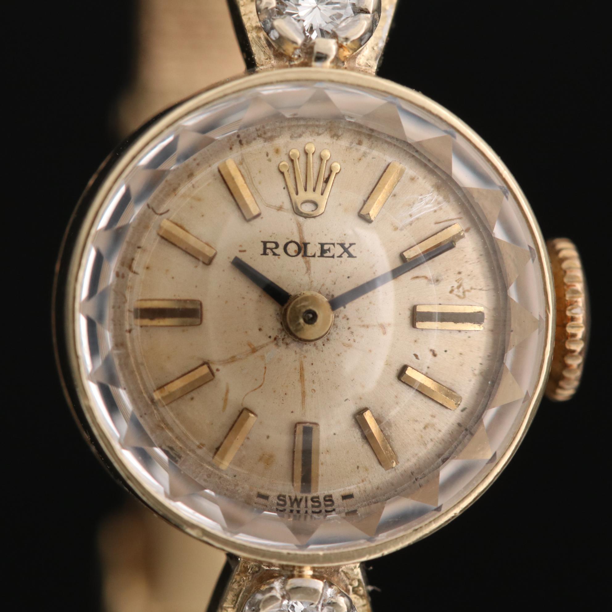 14K Gold Rolex "Cocktail" Diamond Watch