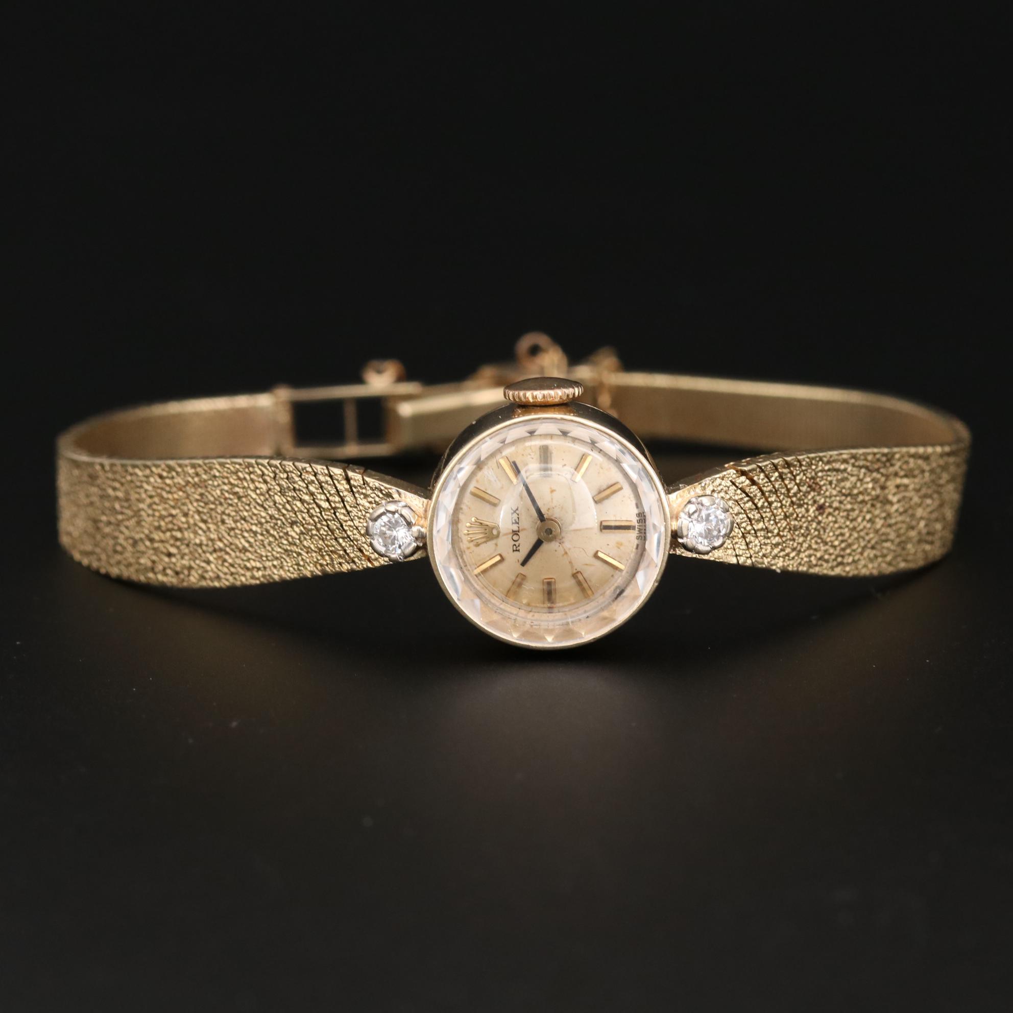 14K Gold Rolex "Cocktail" Diamond Watch