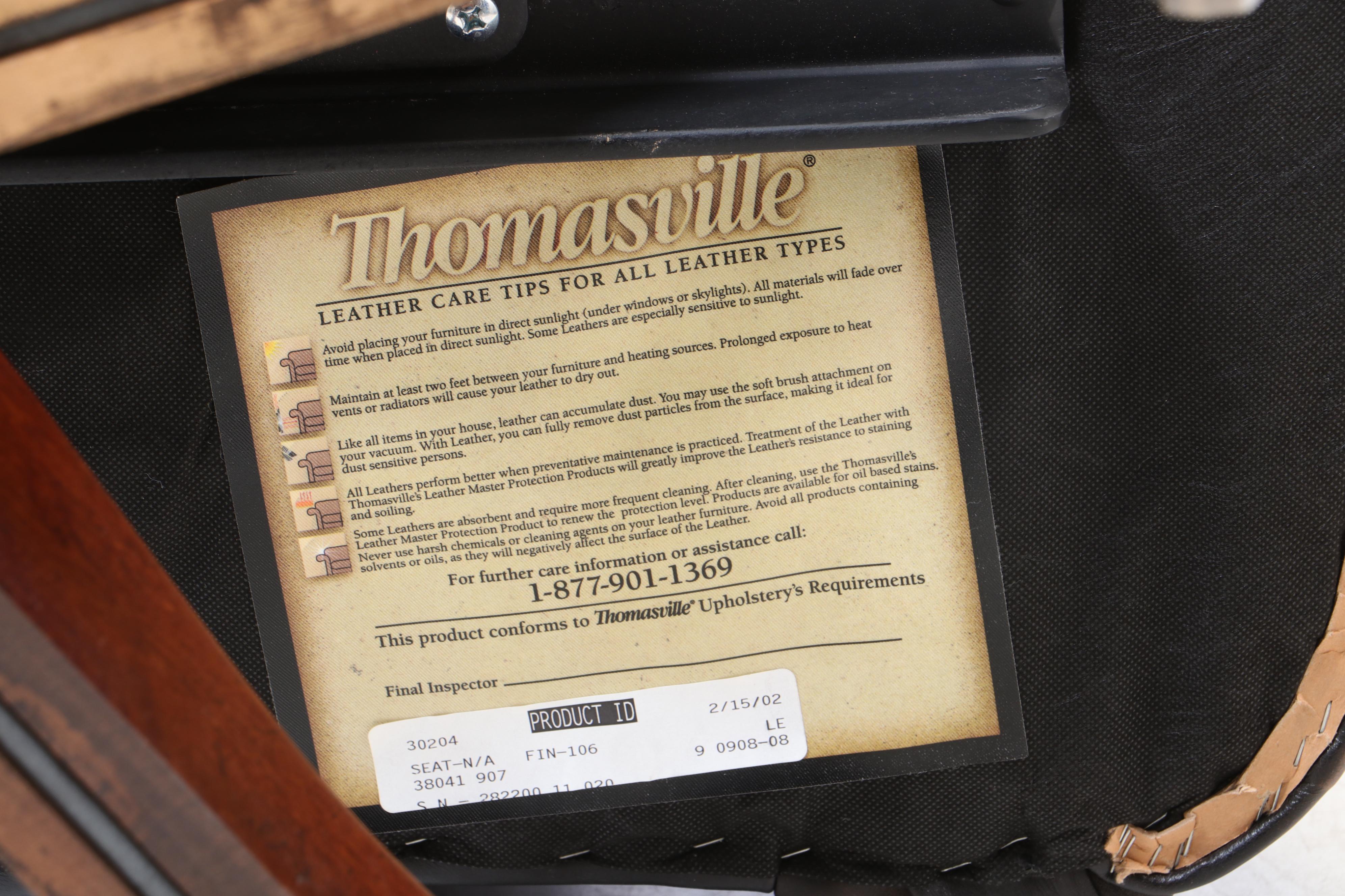Thomasville Leather Executive's Chair, Late 20th Century