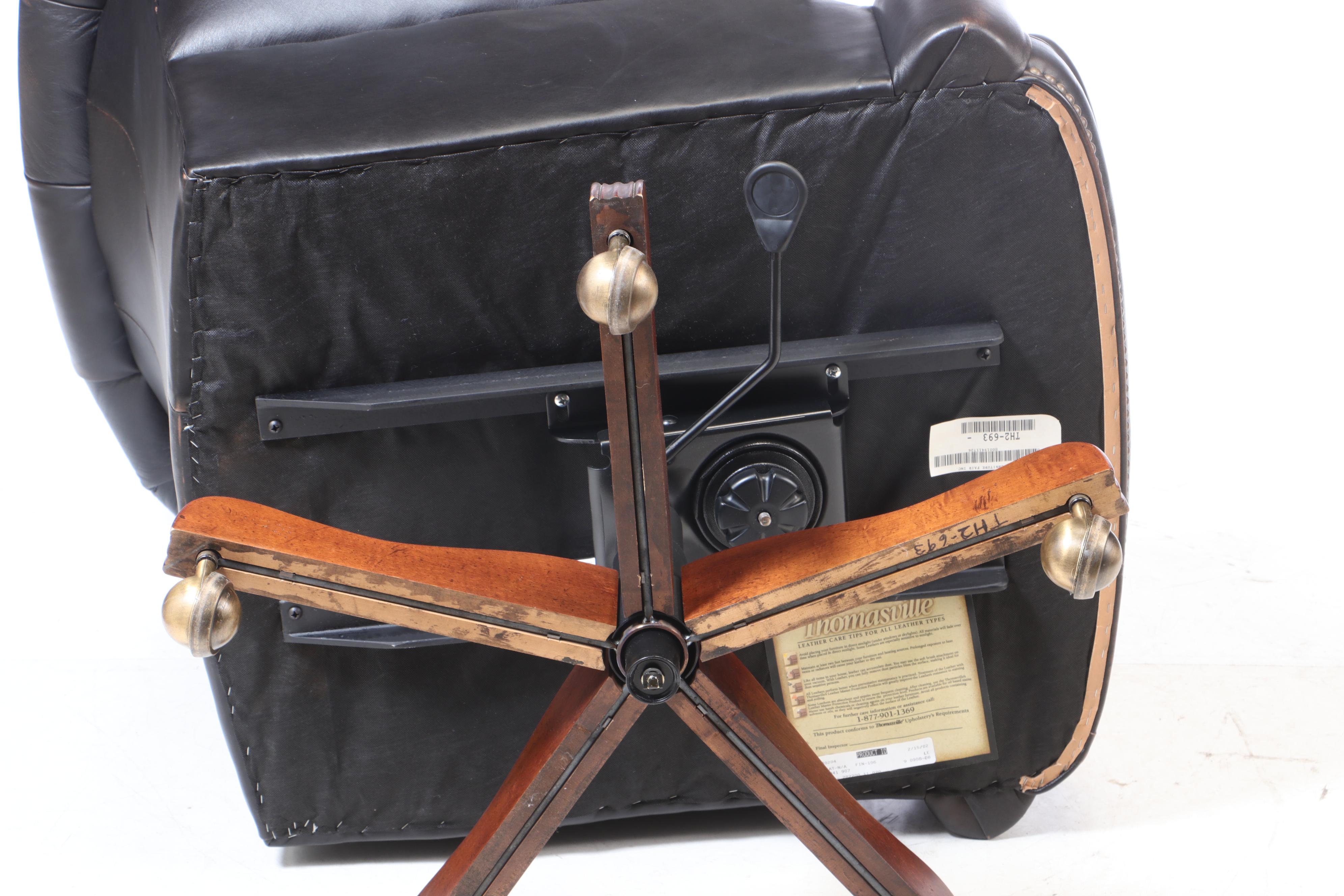 Thomasville Leather Executive's Chair, Late 20th Century