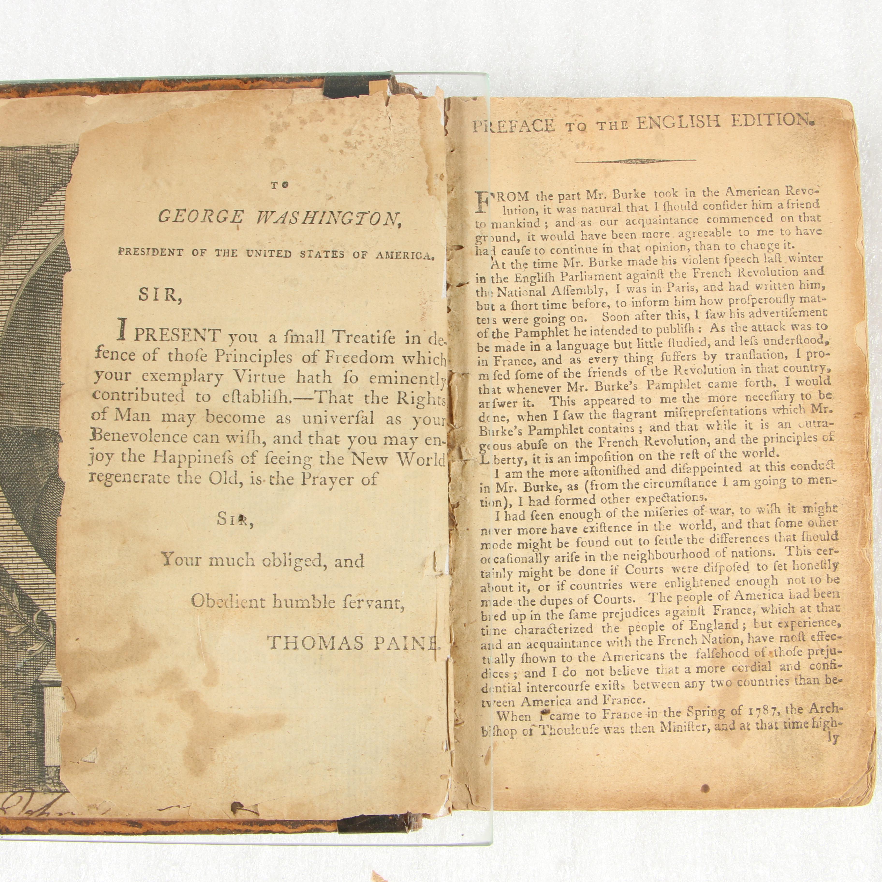 Late  18th Century Bound Collection of Thomas Paine's Original Pamphlets