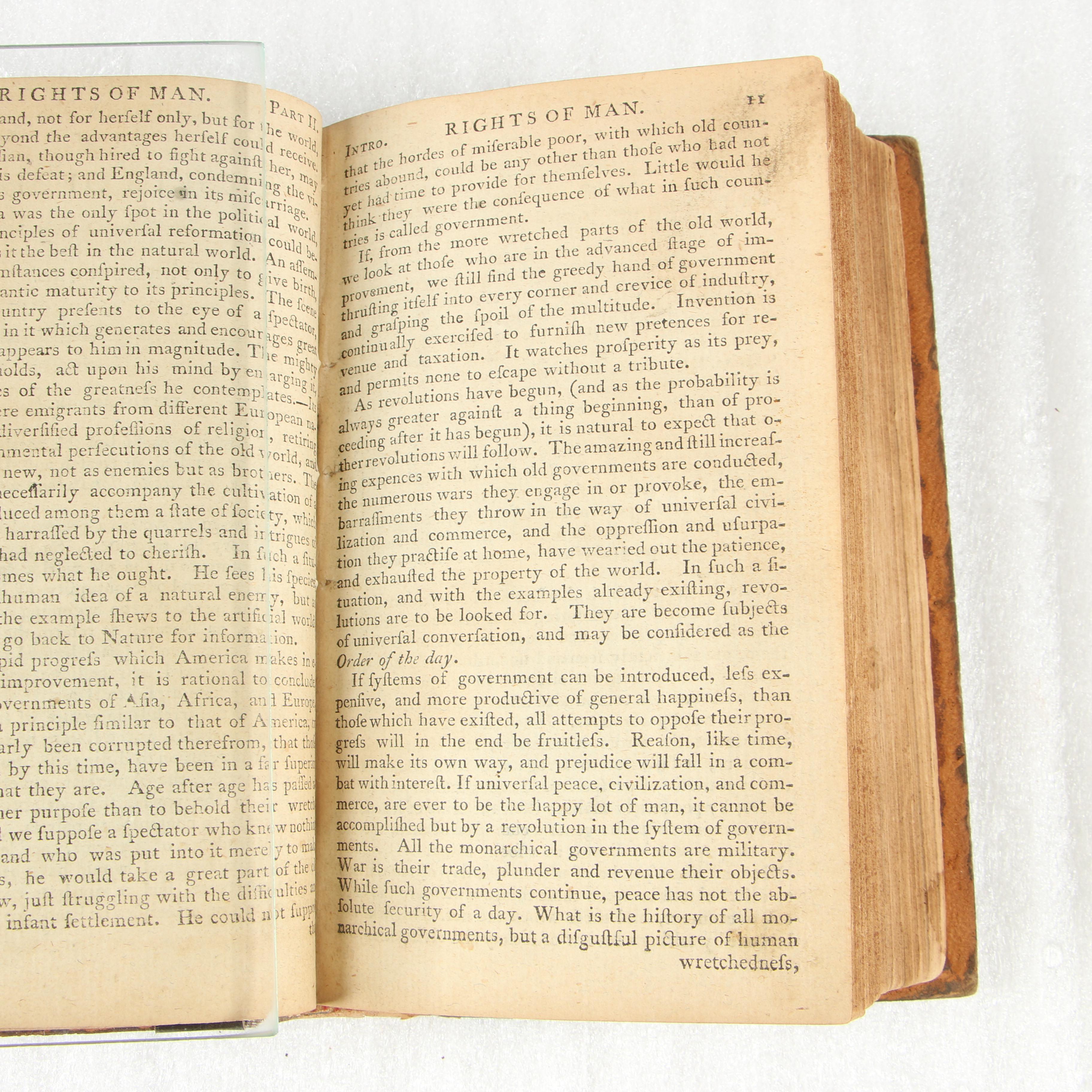 Late  18th Century Bound Collection of Thomas Paine's Original Pamphlets