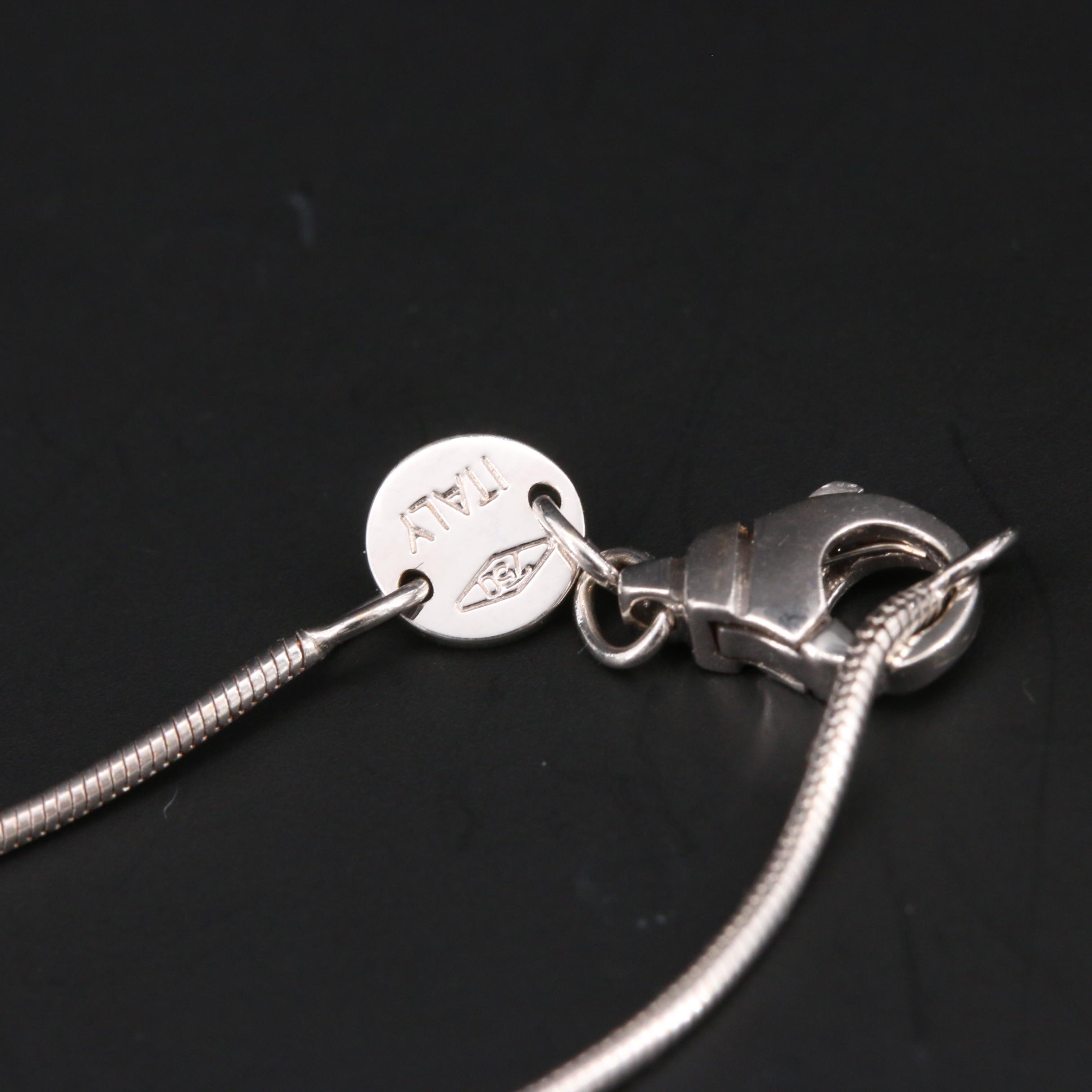 Movado 18K White Gold Diamond Necklace and Earrings Set