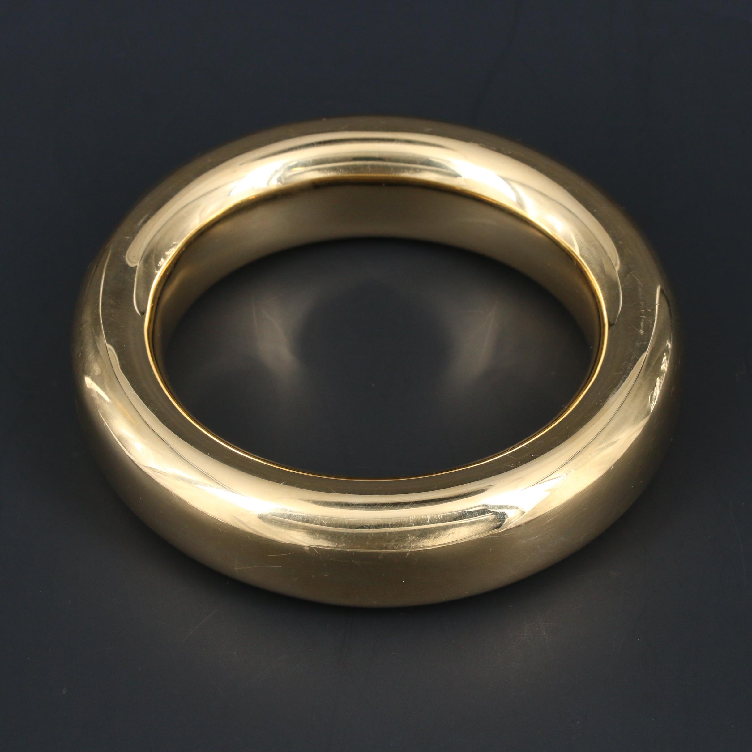 Elsa Peretti for Tiffany & Co. 18K Yellow Gold "Doughnut" Bangle Bracelet